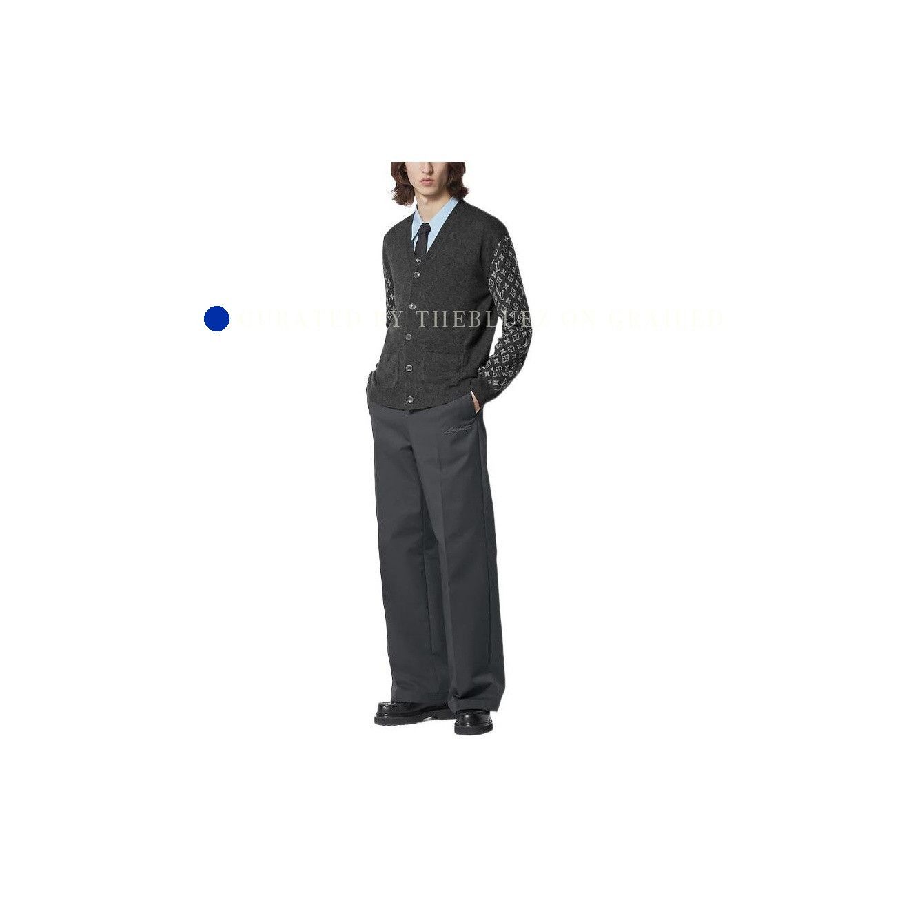 Louis Vuitton Monogram Sleeve Cardigan in Gray Size US XL / EU 56 / 4 - 6 Thumbnail