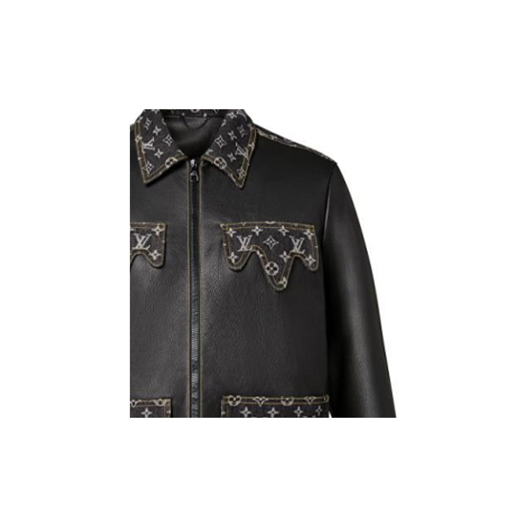 Louis Vuitton Monogram Leather Jacket in Black Size US S / EU 44-46 / 1 - 14 Thumbnail