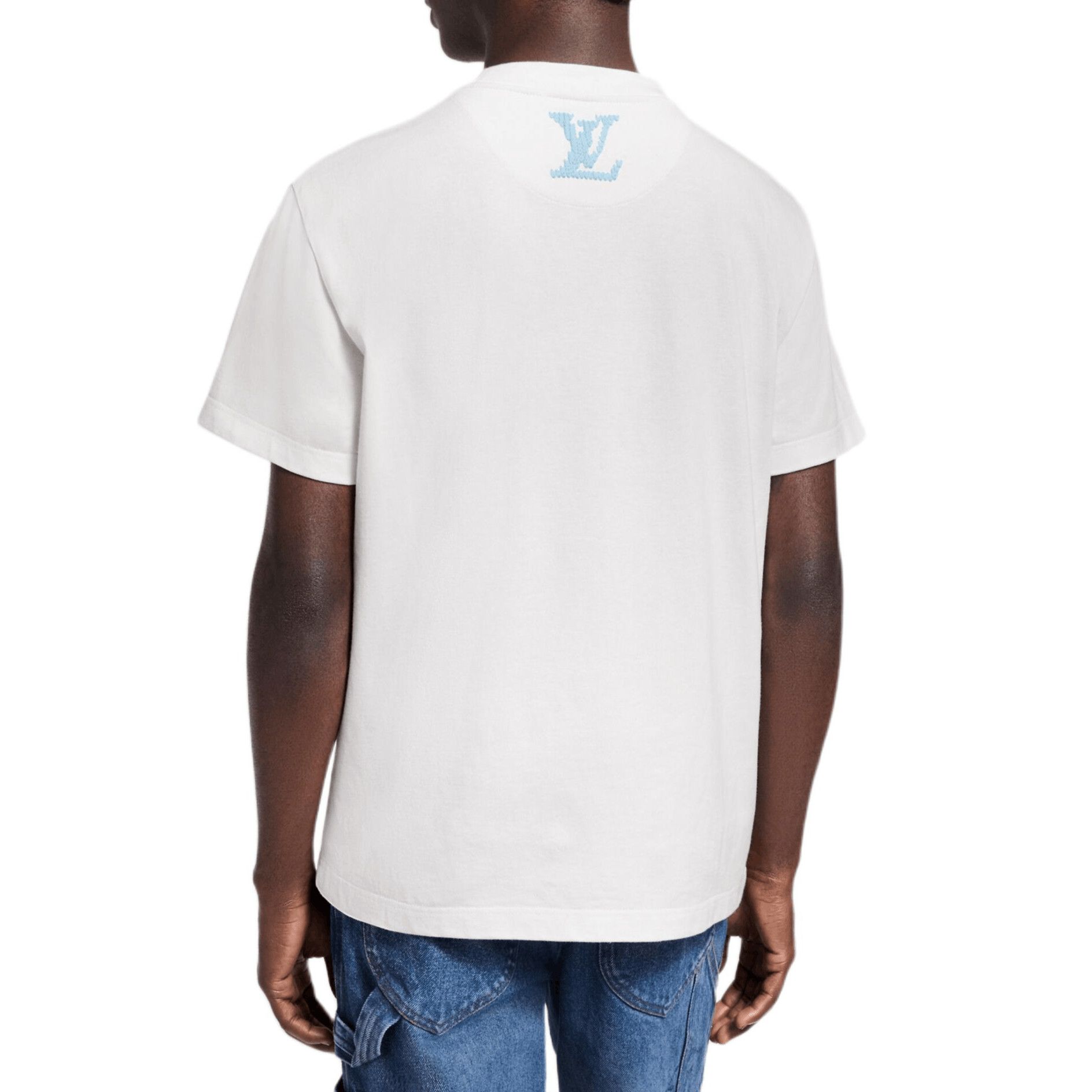 Louis Vuitton Embroidered Logo White T-Shirt in Size XL Size US XL / EU 56 / 4 - 7 Thumbnail