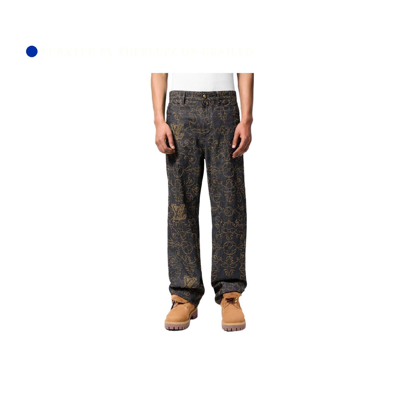 Louis Vuitton Timberland x Louis Vuitton Black Denim Pants Size US 32 / EU 48 - 9 Thumbnail