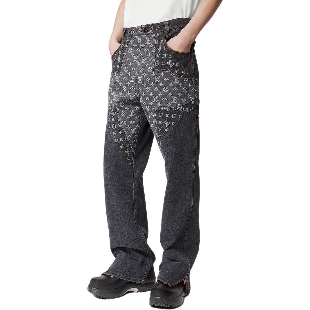 Louis Vuitton Black Monogram Denim Jeans in Size 32 Size US 32 / EU 48 - 9 Thumbnail