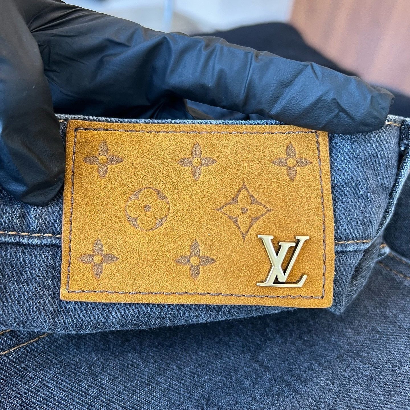 Louis Vuitton Black Monogram Denim Jeans in Size 32 Size US 32 / EU 48 - 5 Thumbnail