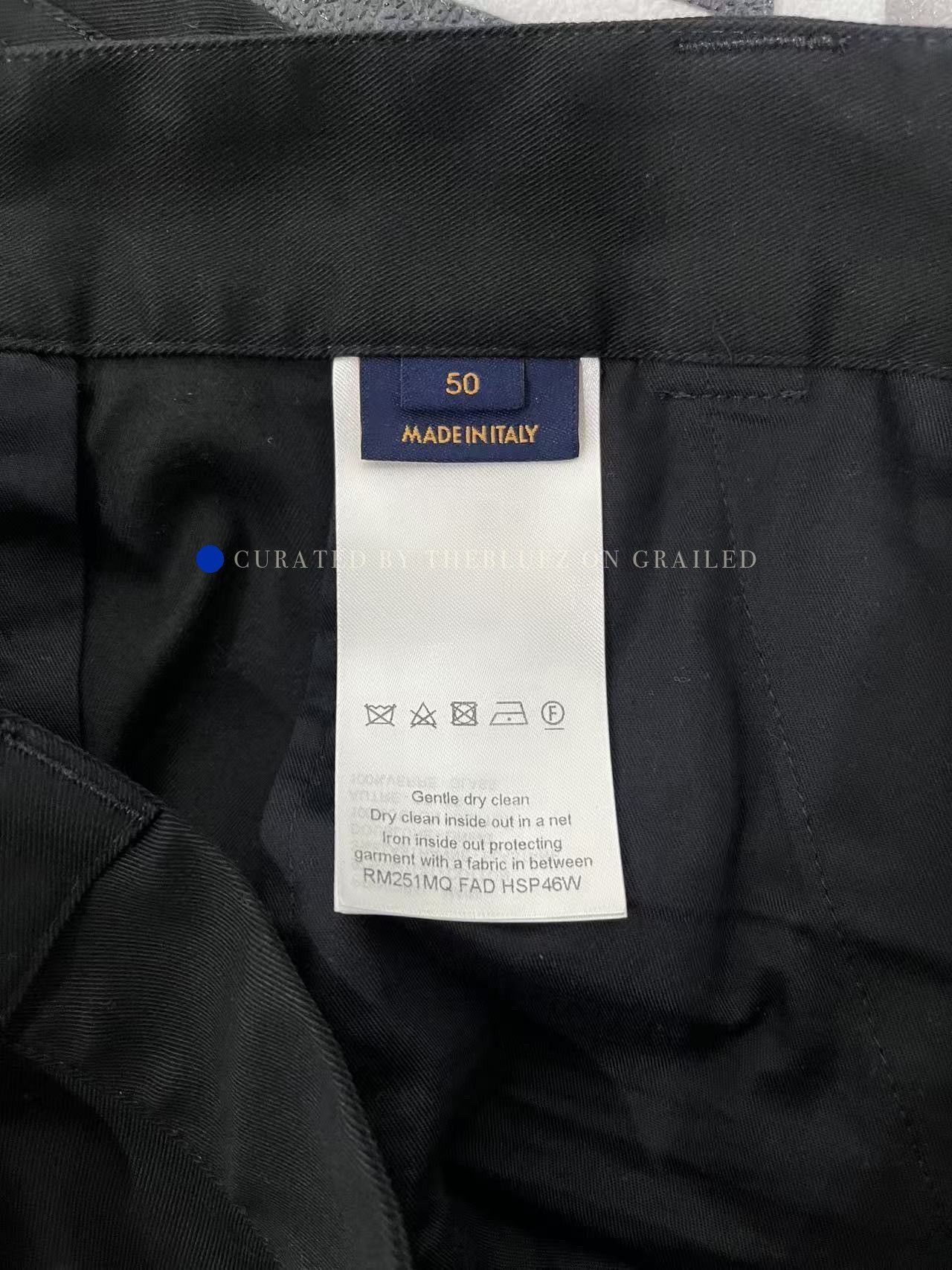 Louis Vuitton Black Cargo Pants with Logo Embroidery Size US 34 / EU 50 - 4 Thumbnail