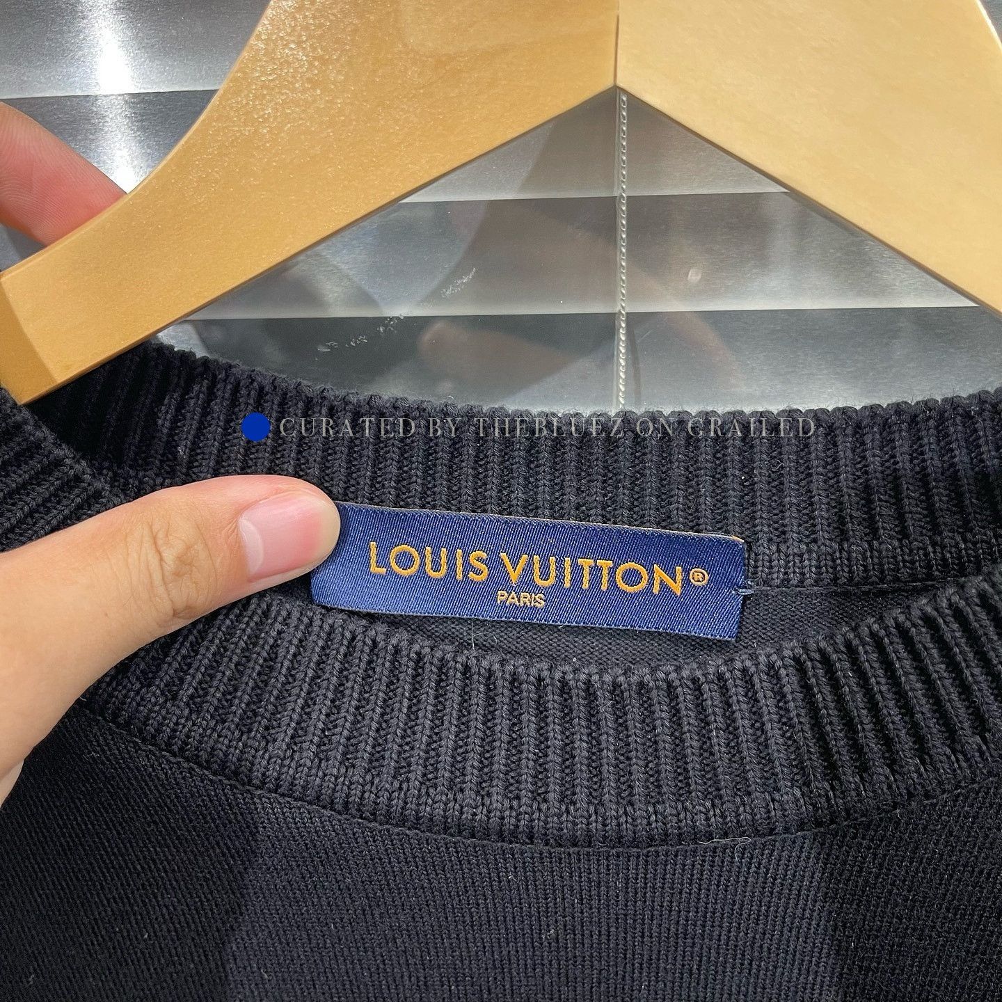 Louis Vuitton Logo Embroidery Black T-Shirt Size US L / EU 52-54 / 3 - 2 Thumbnail