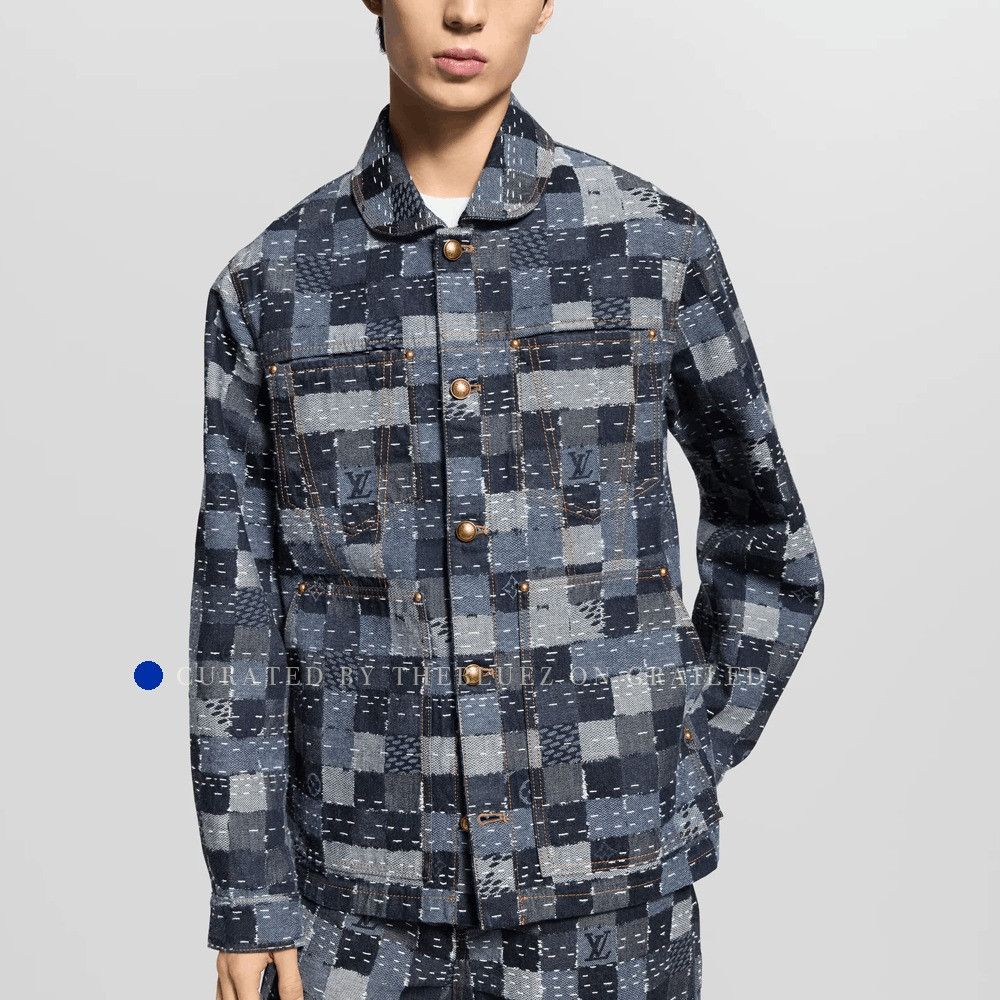 Louis Vuitton Sashiko Damier Jacket in Blue, Size M Size US M / EU 48-50 / 2 - 7 Thumbnail
