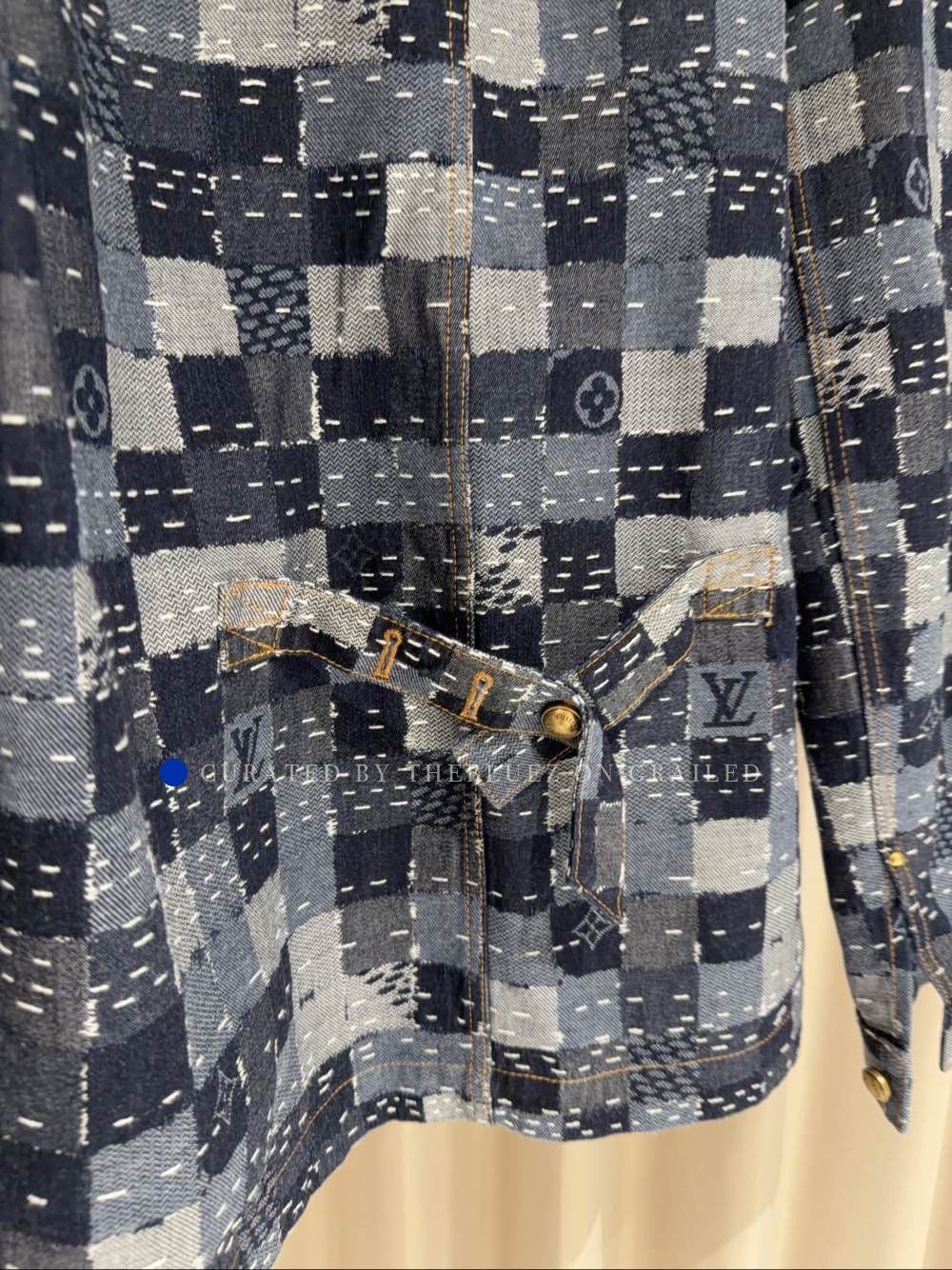 Louis Vuitton Sashiko Damier Jacket in Blue, Size M Size US M / EU 48-50 / 2 - 4 Thumbnail