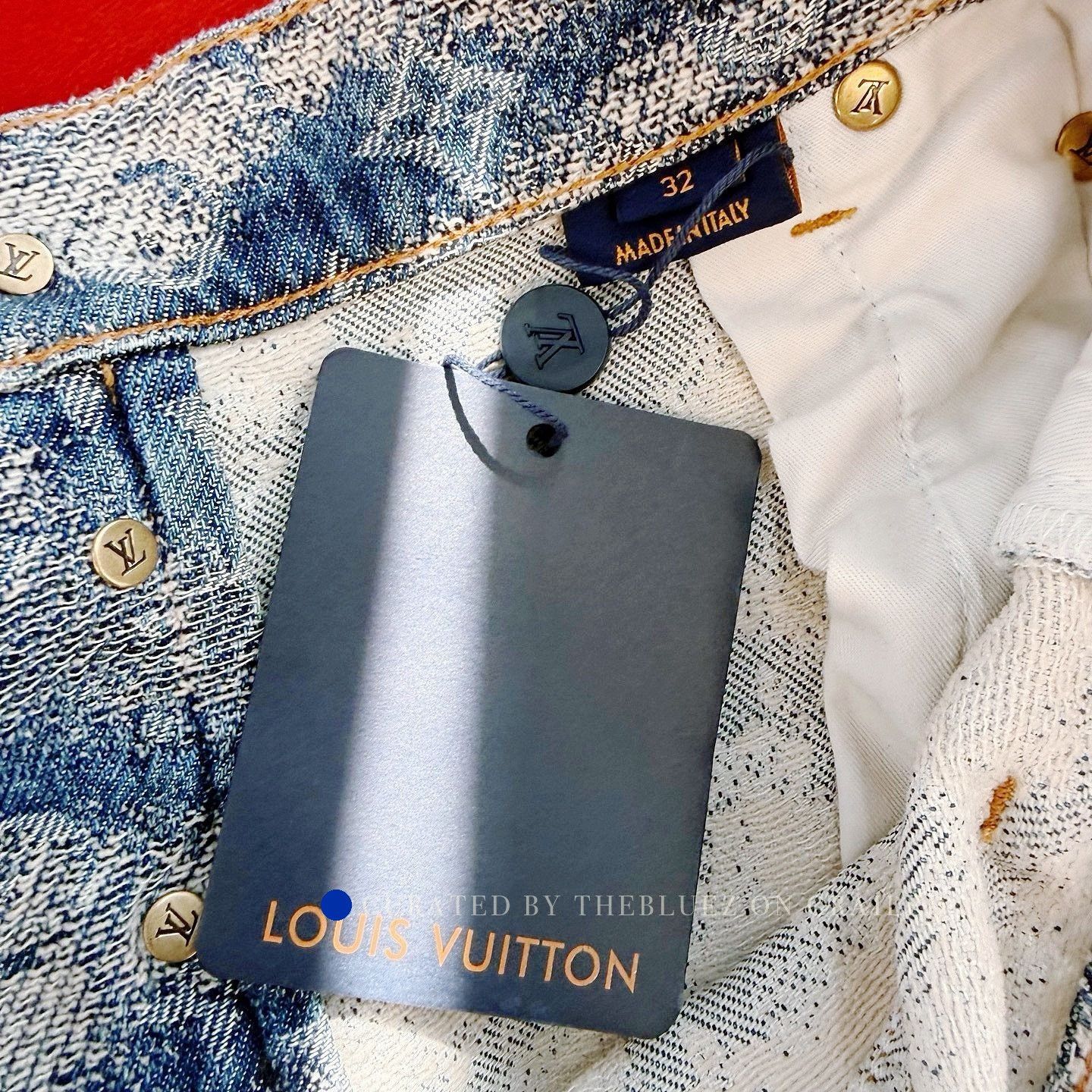 Louis Vuitton Stylish Monogram Denim Jeans in Blue Size US 32 / EU 48 - 7 Thumbnail