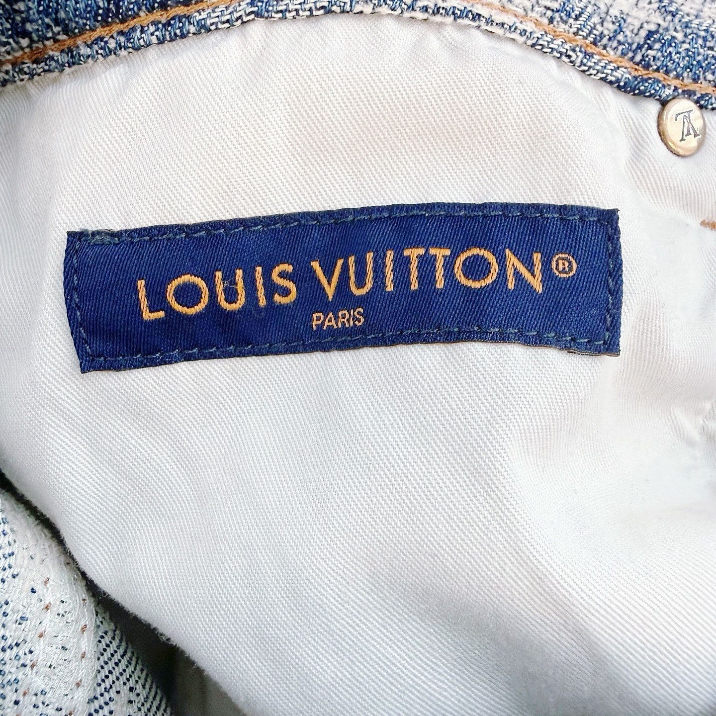 Louis Vuitton Stylish Monogram Denim Jeans in Blue Size US 32 / EU 48 - 3 Thumbnail