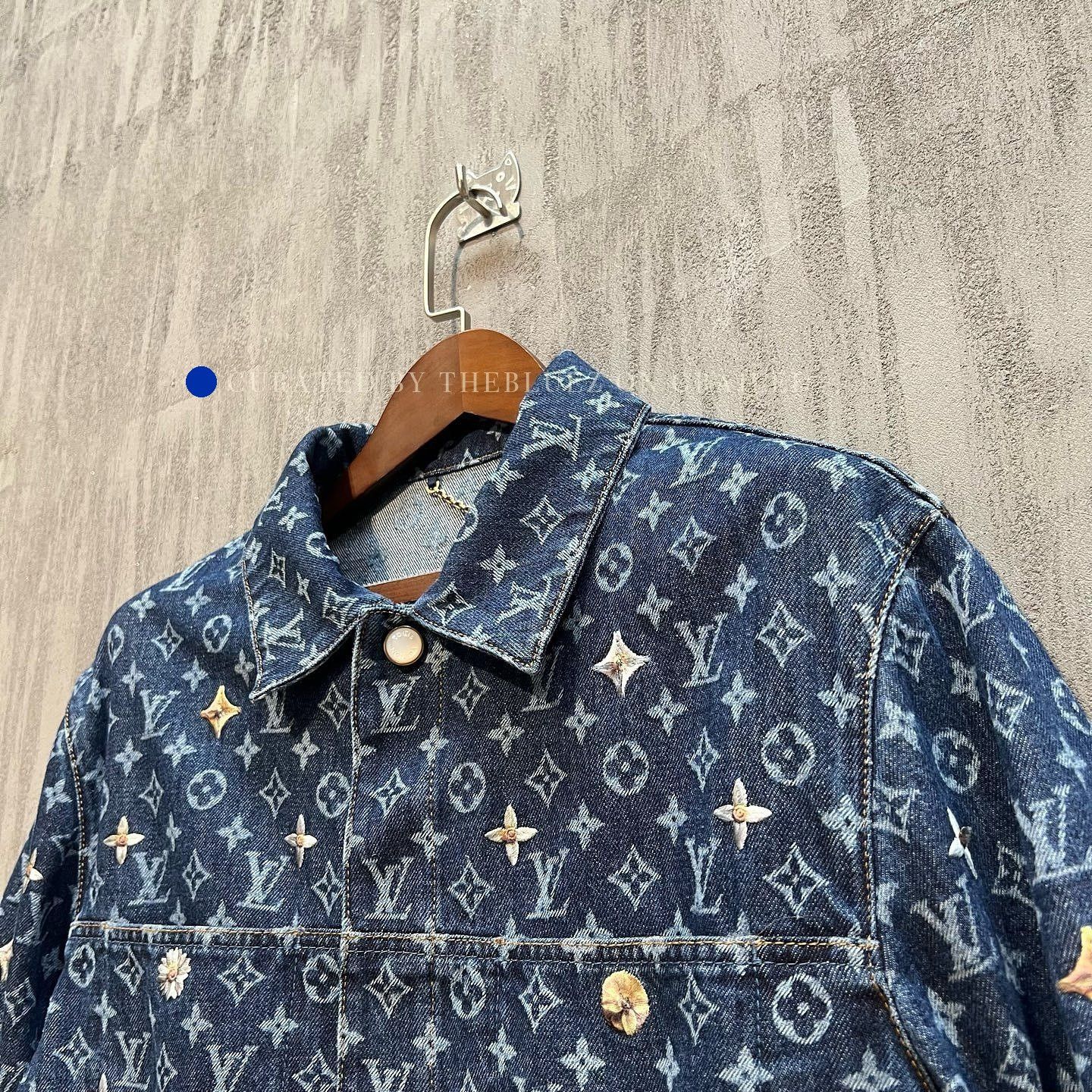 Louis Vuitton Monogram Embroidered Denim Jacket Size US L / EU 52-54 / 3 - 8 Thumbnail