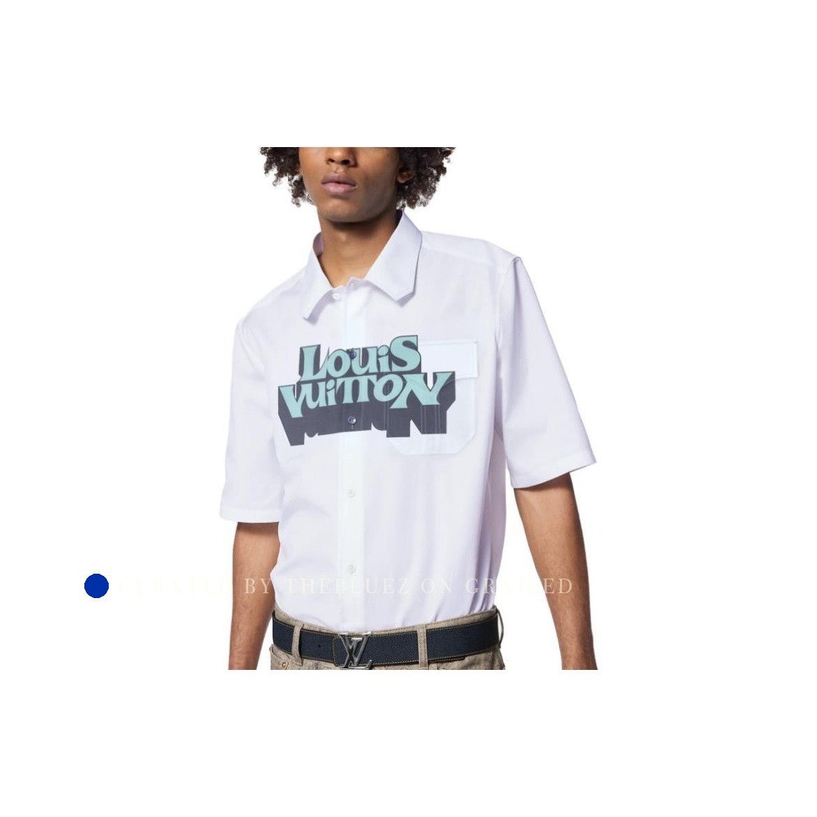 Louis Vuitton White Logo Print Short Sleeve Shirt Size US XL / EU 56 / 4 - 7 Thumbnail