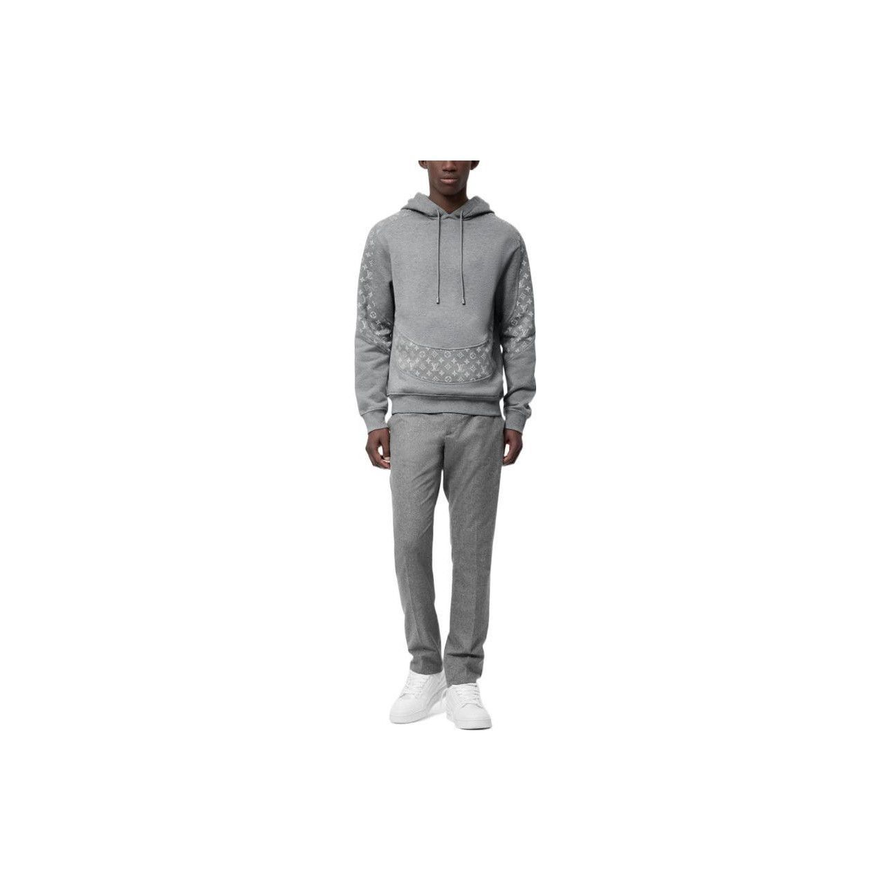 Louis Vuitton Monogram Detail Gray Hoodie in Size XS Size US XS / EU 42 / 0 - 10 Thumbnail