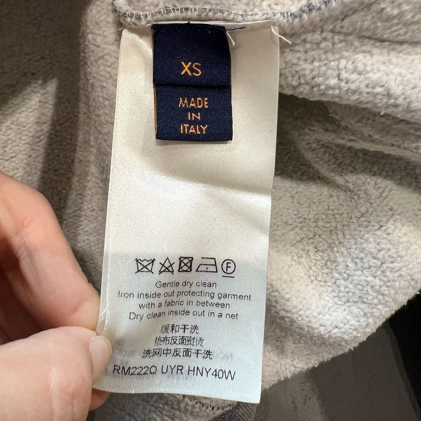 Louis Vuitton Monogram Detail Gray Hoodie in Size XS Size US XS / EU 42 / 0 - 4 Thumbnail