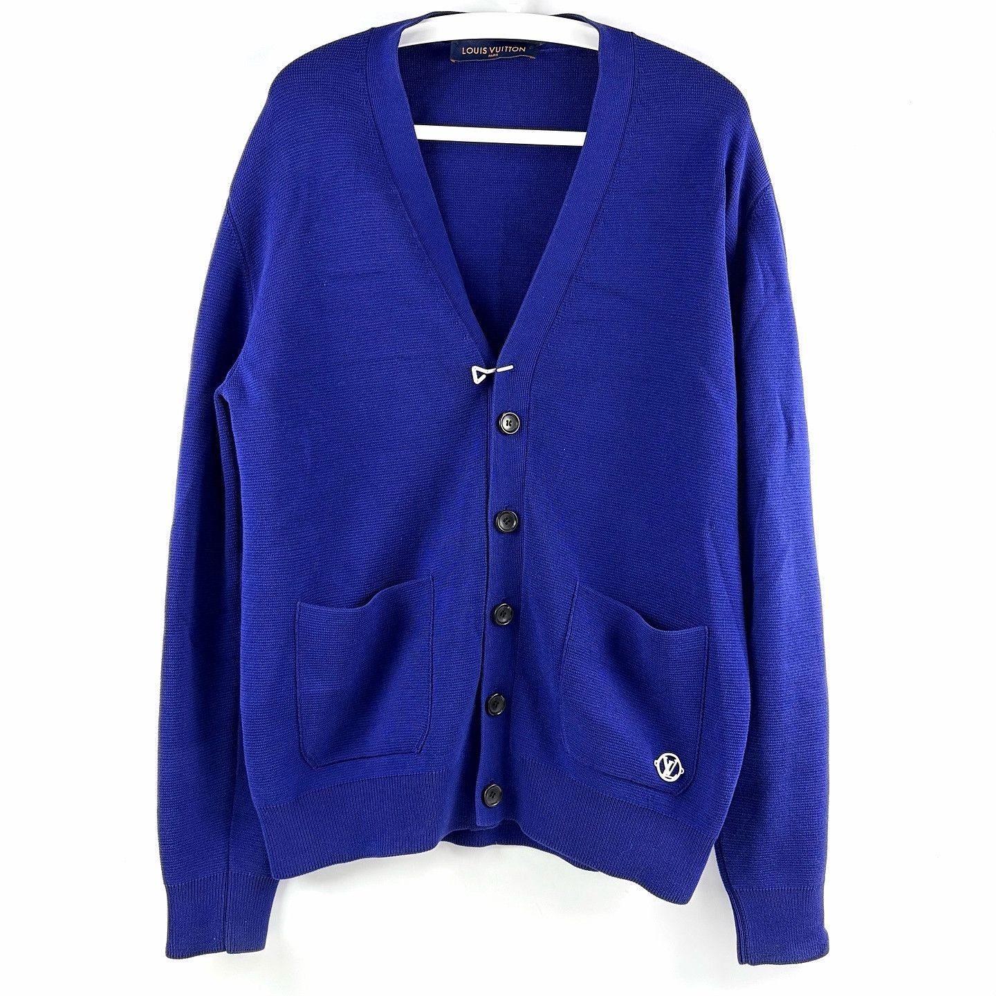 Louis Vuitton Stylish Blue Knit Cardigan in Size S Size US S / EU 44-46 / 1 - 7 Thumbnail