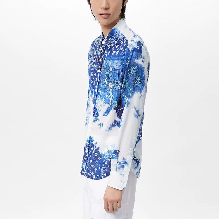 Louis Vuitton Tie-Dye Monogram Shirt in Blue Size US L / EU 52-54 / 3 - 9 Thumbnail