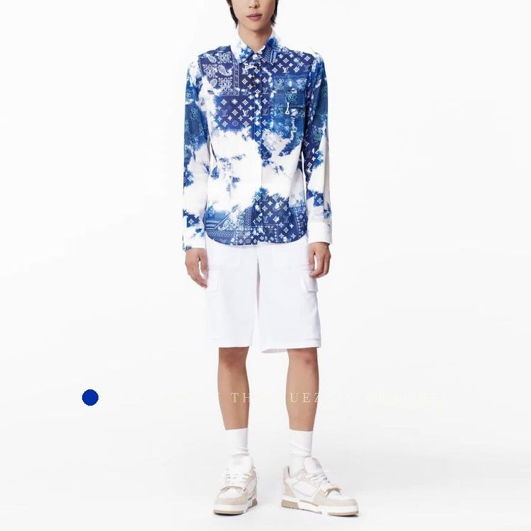 Louis Vuitton Tie-Dye Monogram Shirt in Blue Size US L / EU 52-54 / 3 - 6 Thumbnail