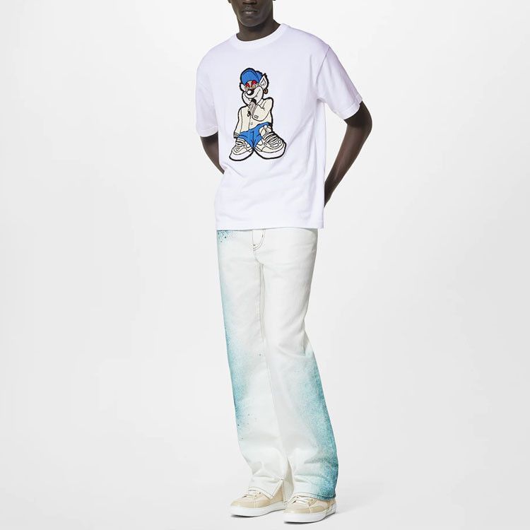 Louis Vuitton Cartoon Graphic Tee in White Size US L / EU 52-54 / 3 - 15 Thumbnail