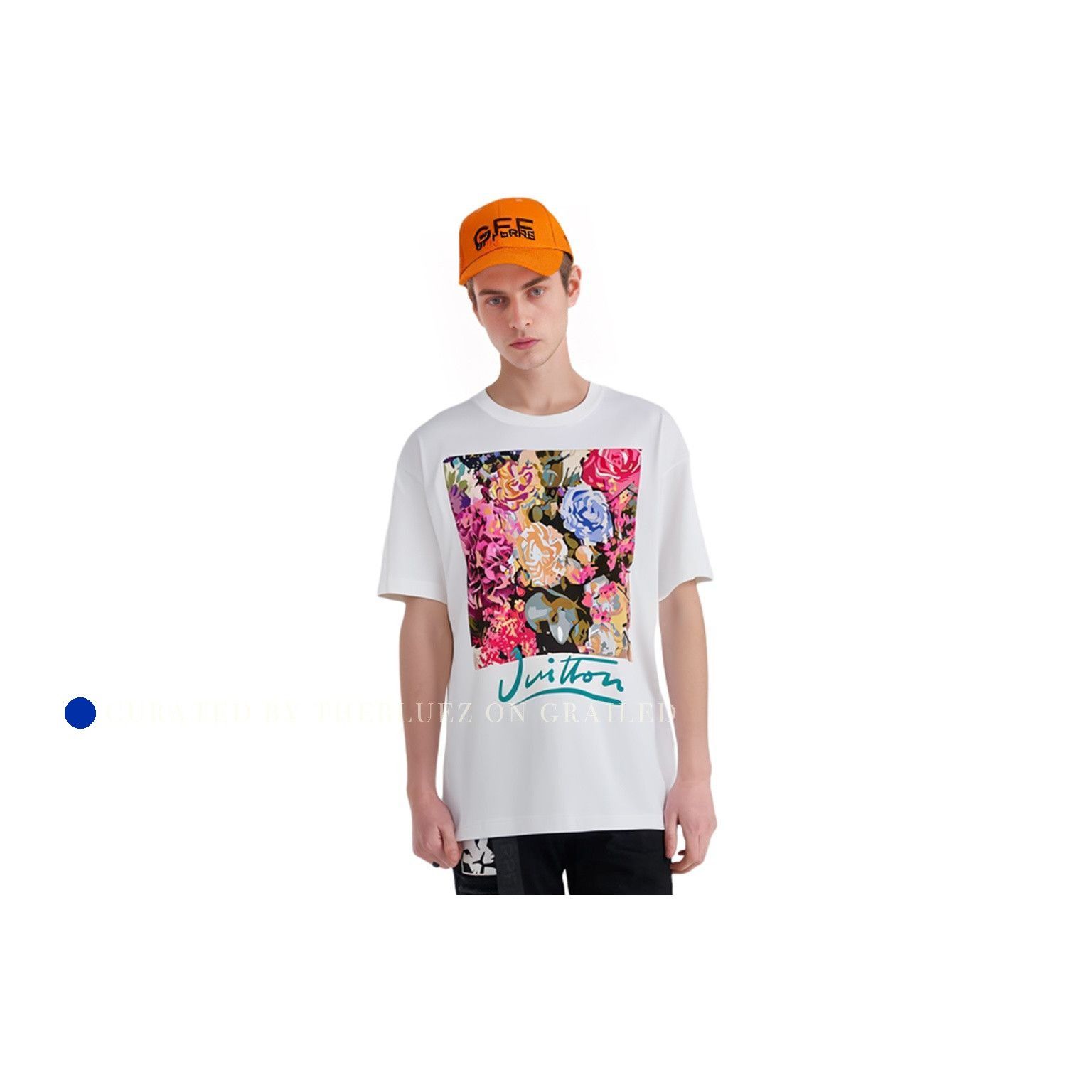 Louis Vuitton Floral Graphic T-Shirt in White Size US M / EU 48-50 / 2 - 7 Thumbnail