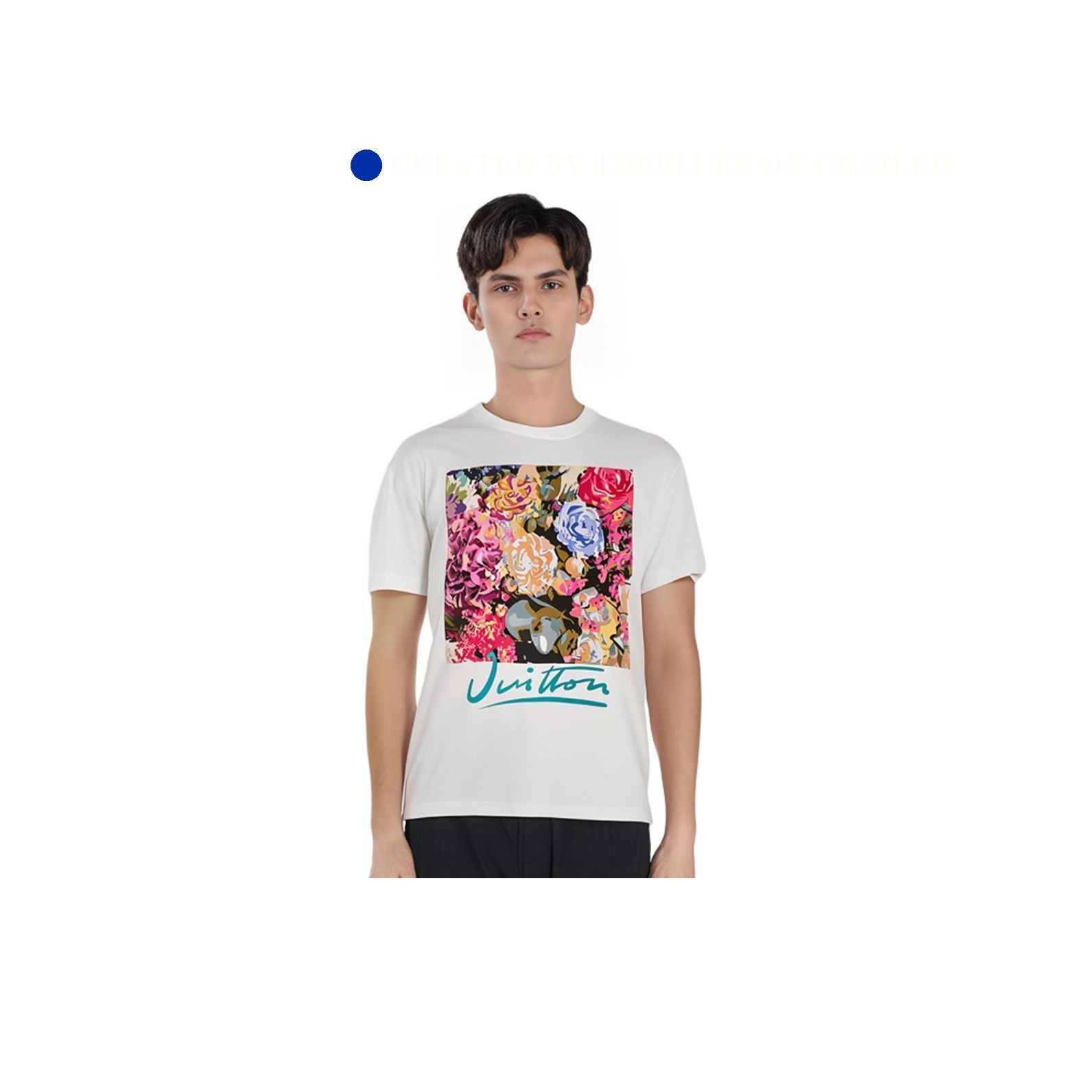 Louis Vuitton Floral Graphic T-Shirt in White Size US M / EU 48-50 / 2 - 9 Thumbnail