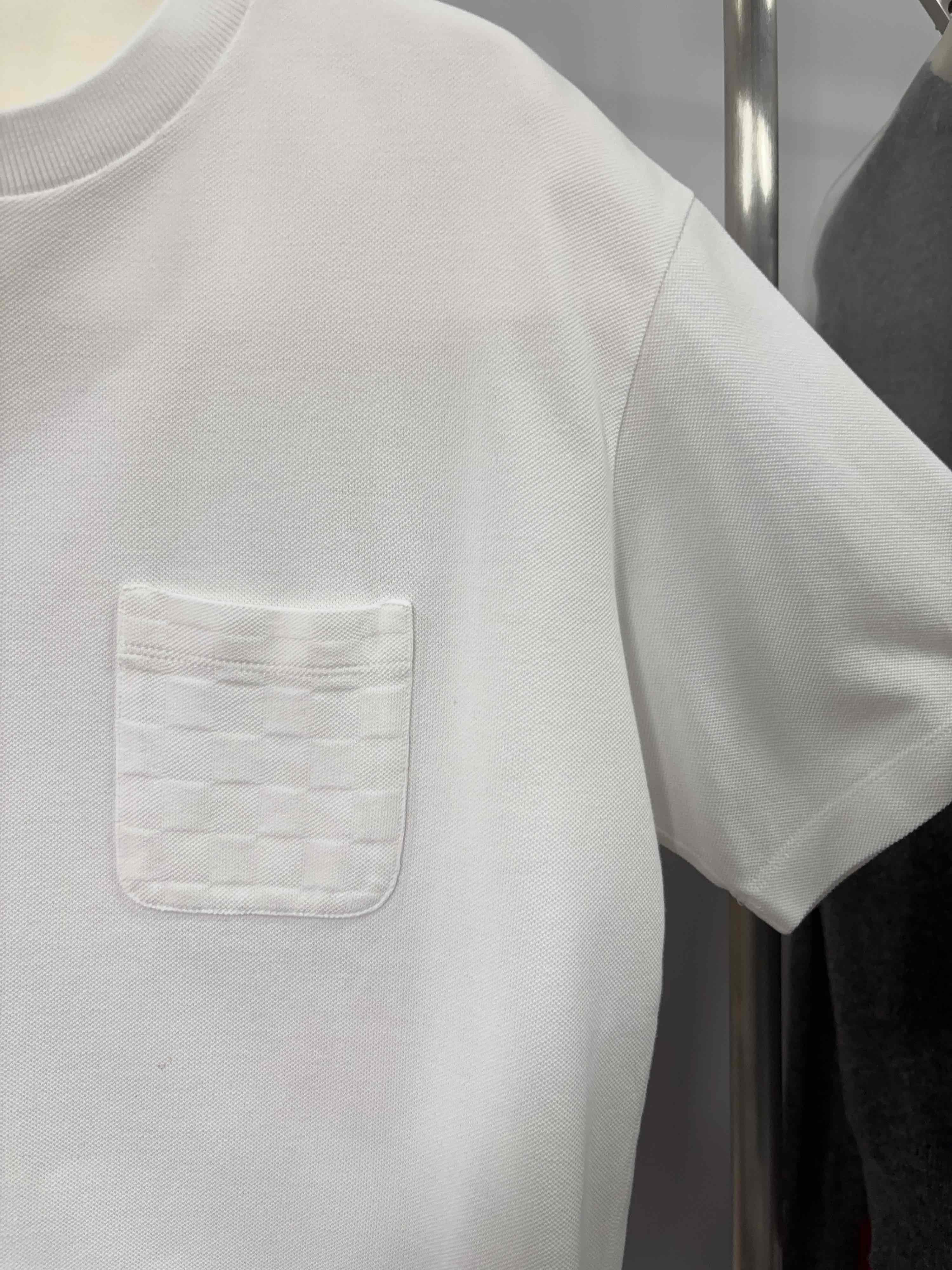 Louis Vuitton Damier Pocket T-Shirt in White Size US M / EU 48-50 / 2 - 6 Thumbnail