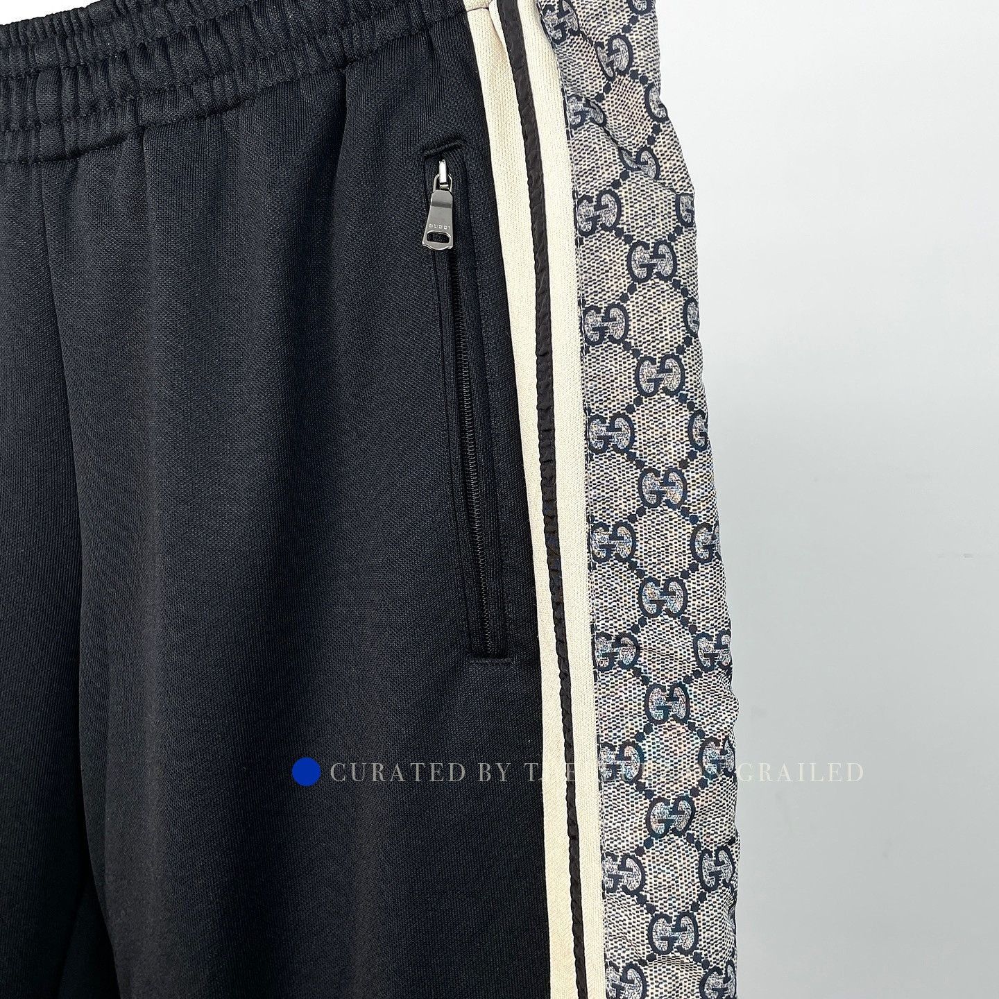 Gucci GG Monogram Stripe Black Joggers Size US 32 / EU 48 - 4 Thumbnail