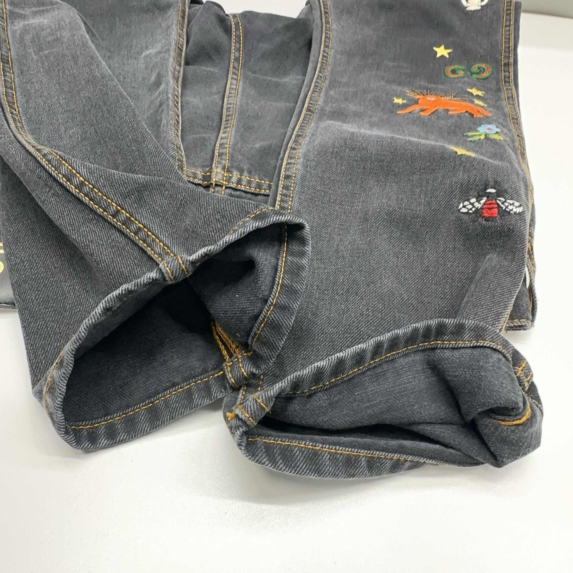 Gucci Stylish Black Embroidered Jeans Size US 30 / EU 46 - 11 Thumbnail