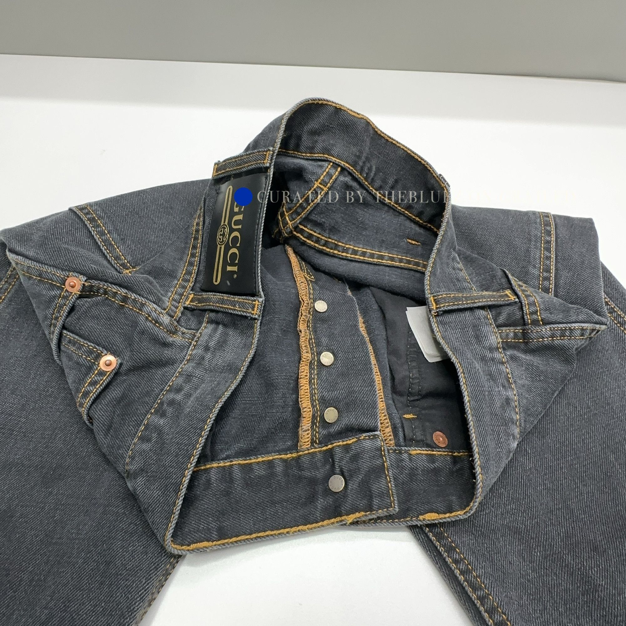 Gucci Stylish Black Embroidered Jeans Size US 30 / EU 46 - 8 Thumbnail
