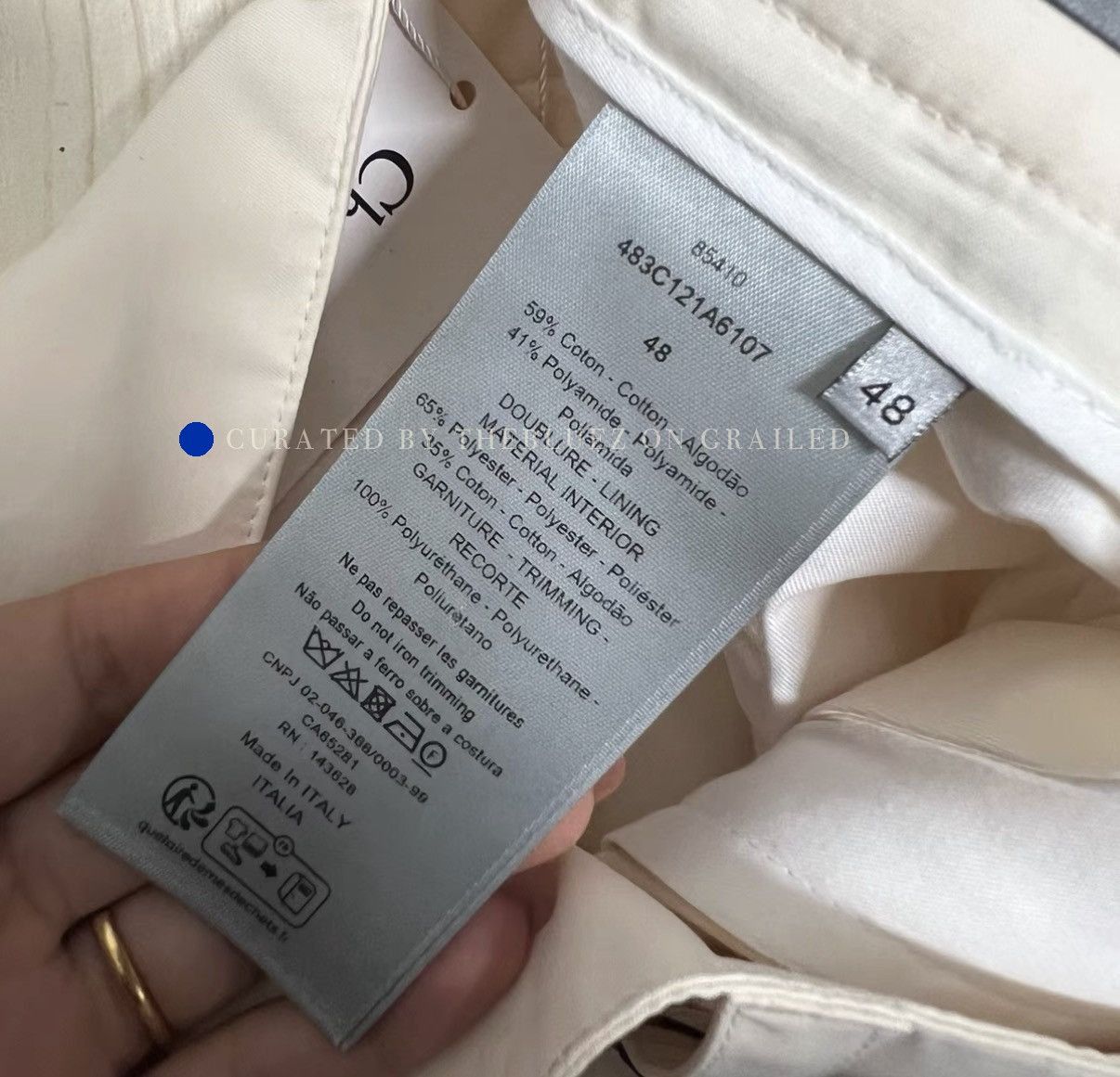 Dior Stylish White Logo Shorts Size US 32 / EU 48 - 4 Thumbnail