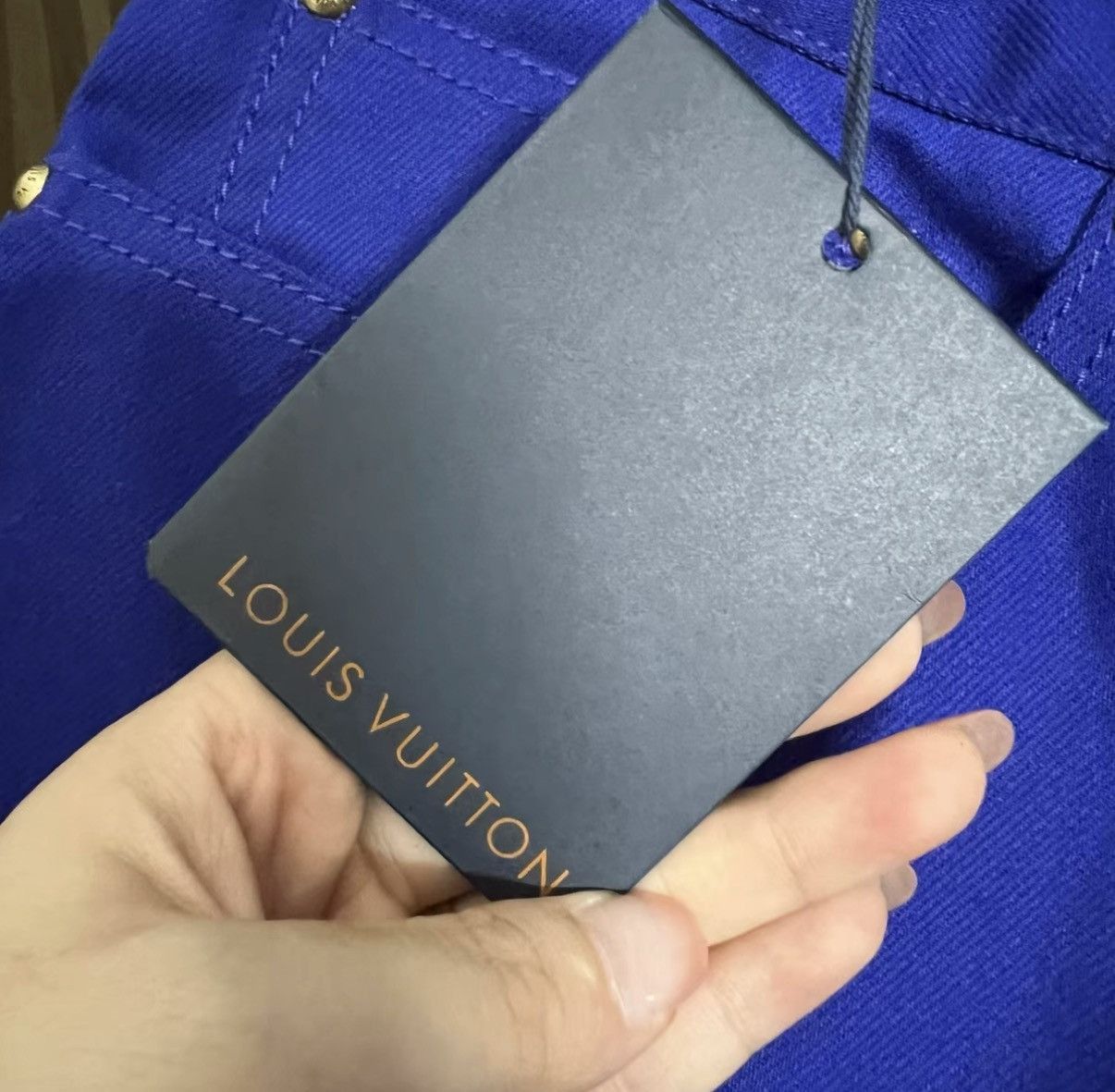 Louis Vuitton 2022 Blue Straight-Leg Denim Pants Size US 34 / EU 50 - 3 Thumbnail