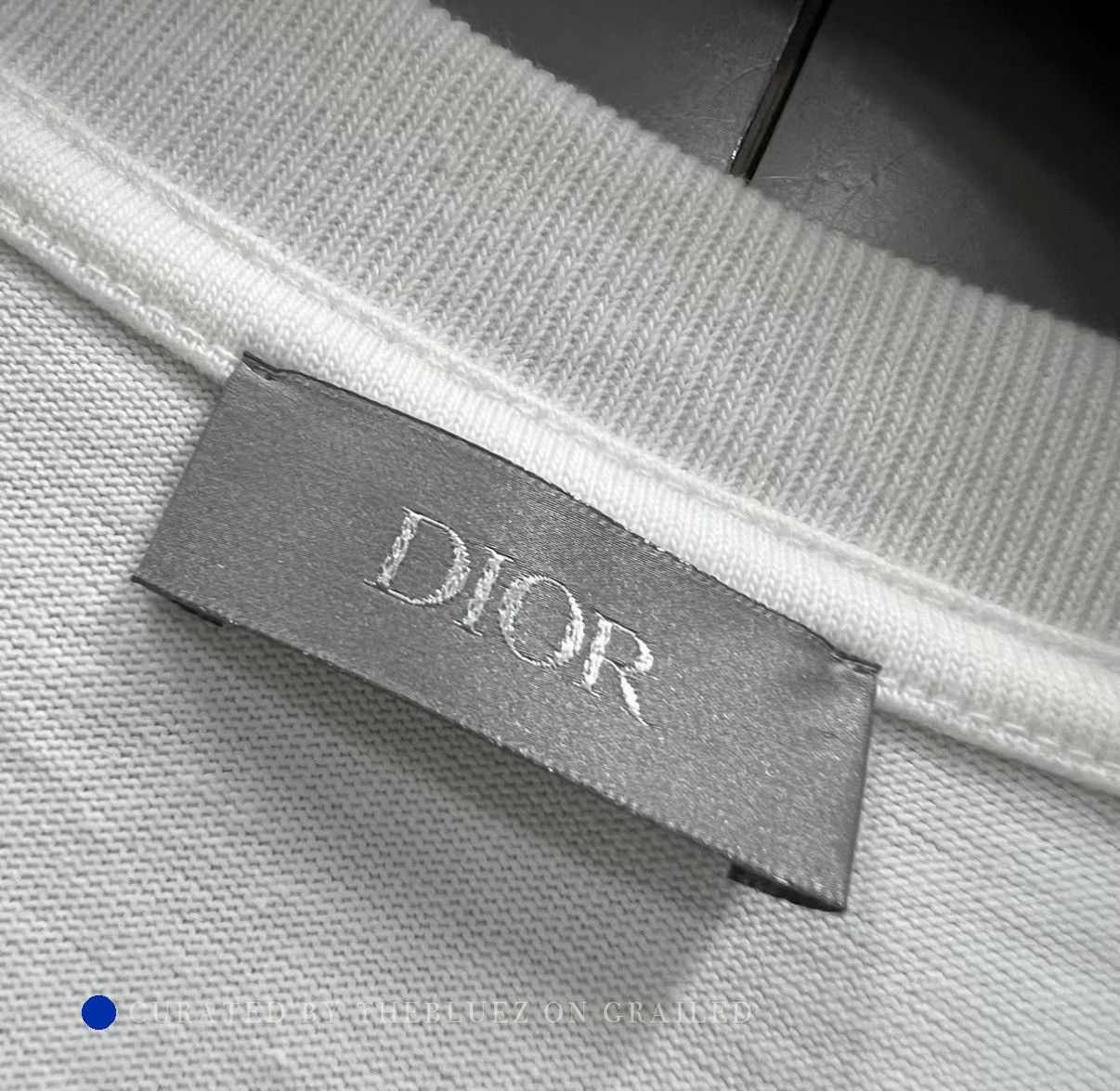 Dior Minimalist Logo Embroidered White Tee Size US M / EU 48-50 / 2 - 3 Thumbnail