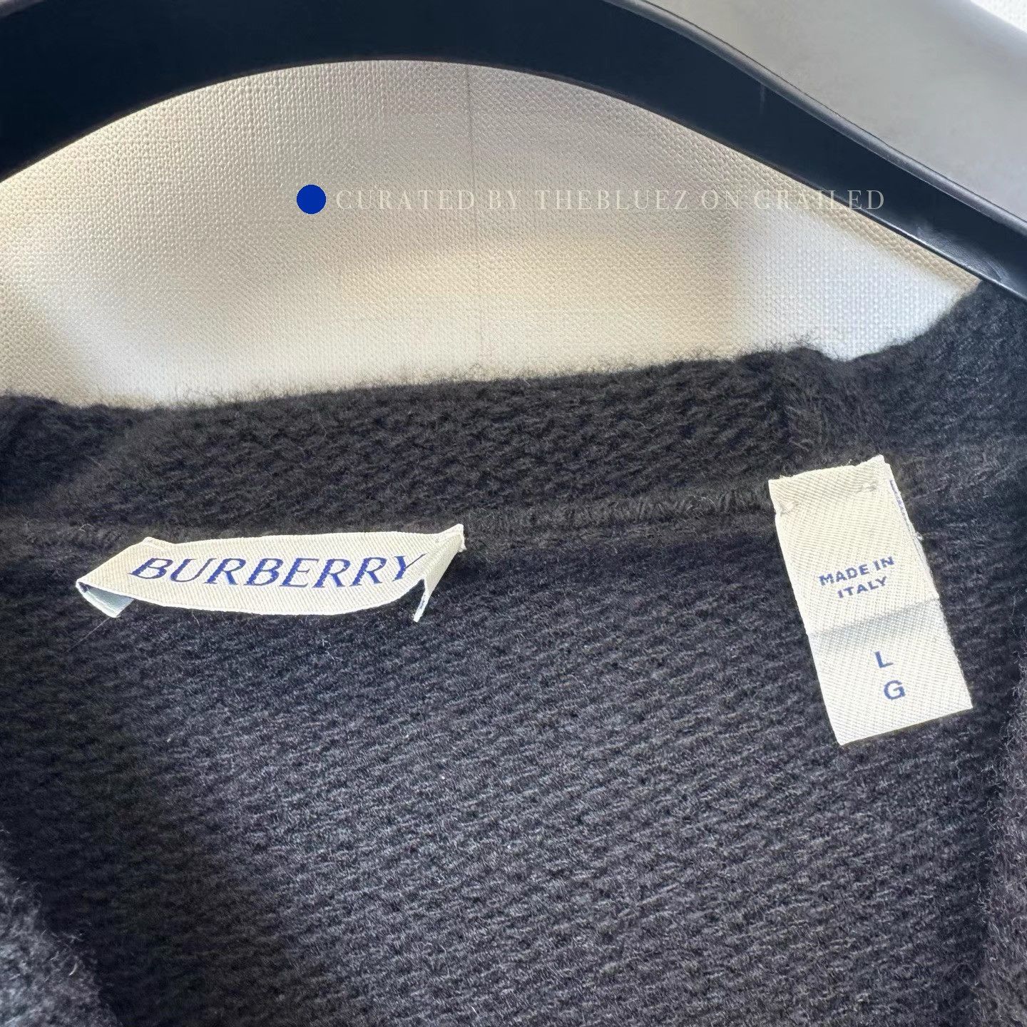 Burberry Black Hooded Wool Sweater in Large Size US L / EU 52-54 / 3 - 3 Thumbnail