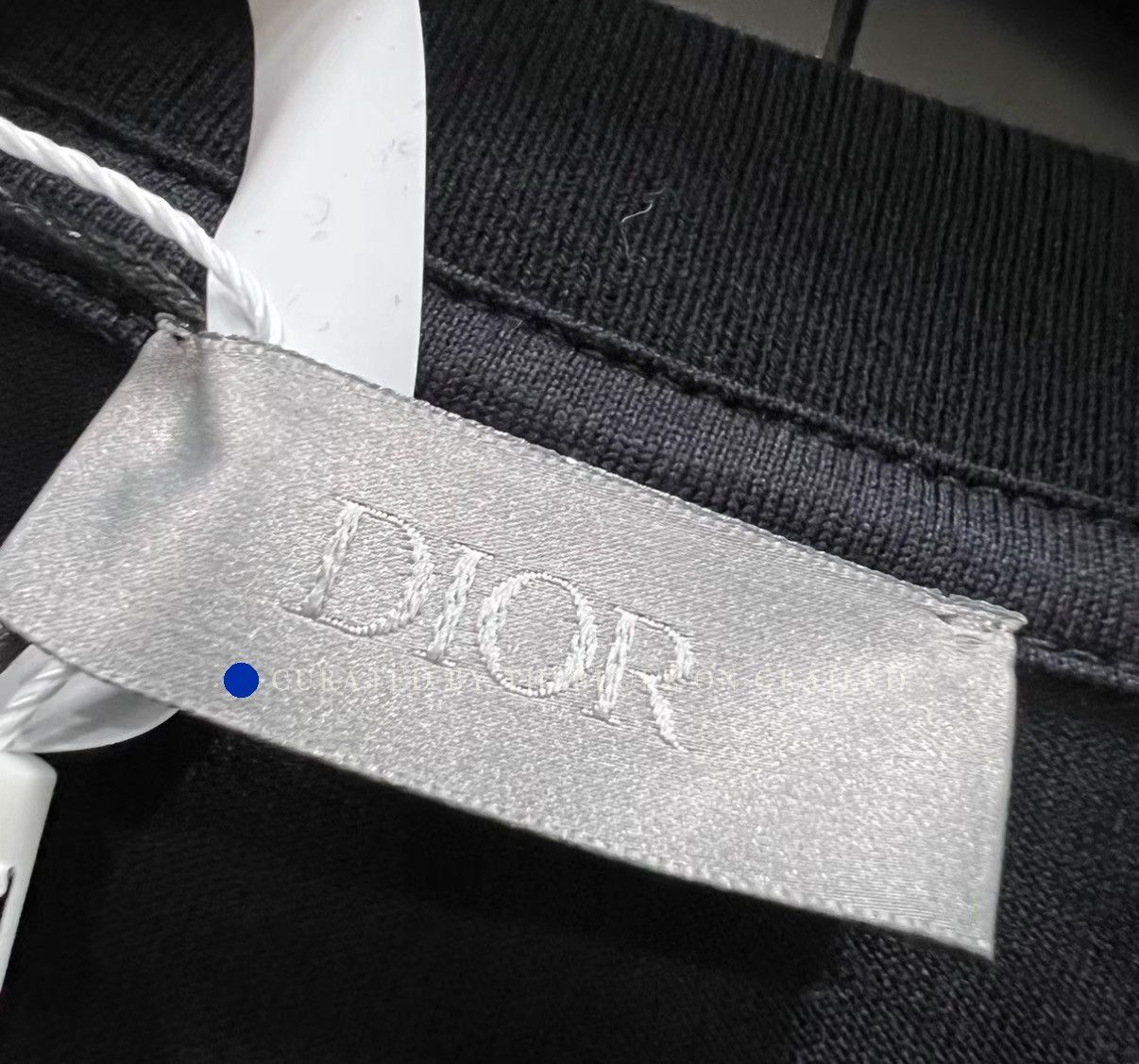Dior Mini Logo Embroidered Black T-Shirt in XXS Size US XXS / EU 40 - 4 Thumbnail