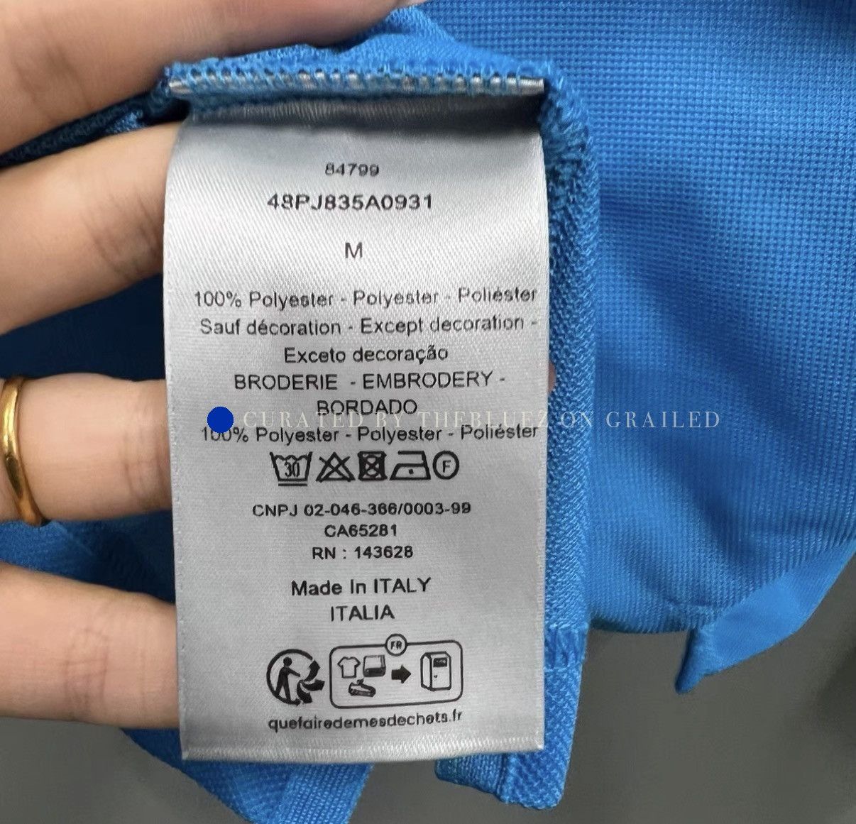 Dior Blue Logo Embroidered Long Sleeve Polo Size US M / EU 48-50 / 2 - 3 Thumbnail