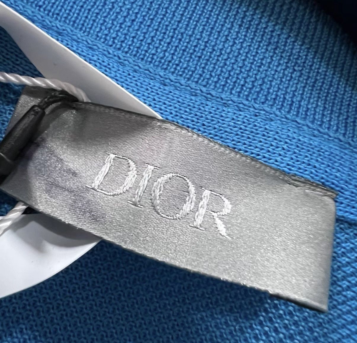 Dior Blue Logo Embroidered Long Sleeve Polo Size US M / EU 48-50 / 2 - 4 Thumbnail