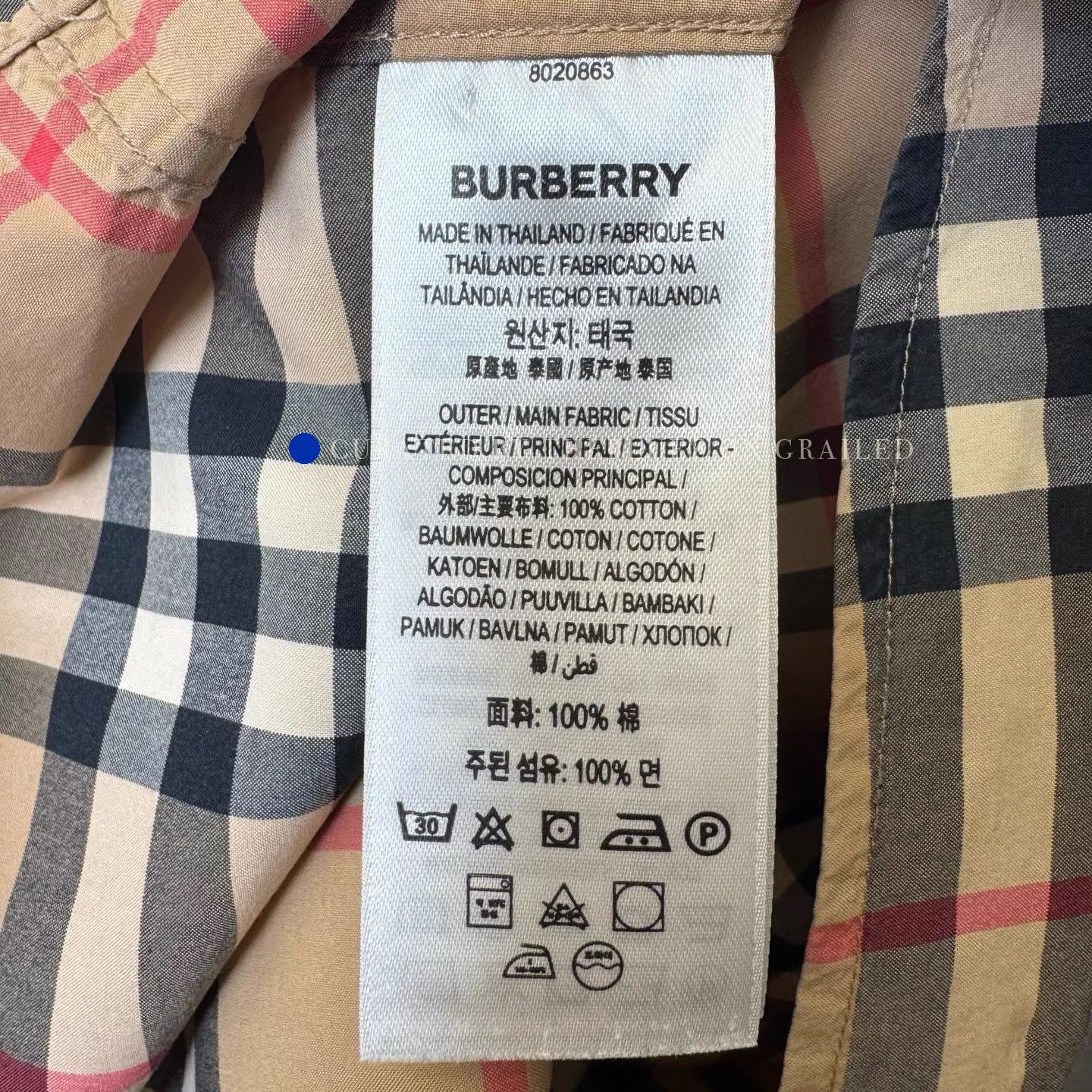 Burberry Check Long Sleeve Button-Up Shirt Size US S / EU 44-46 / 1 - 4 Thumbnail