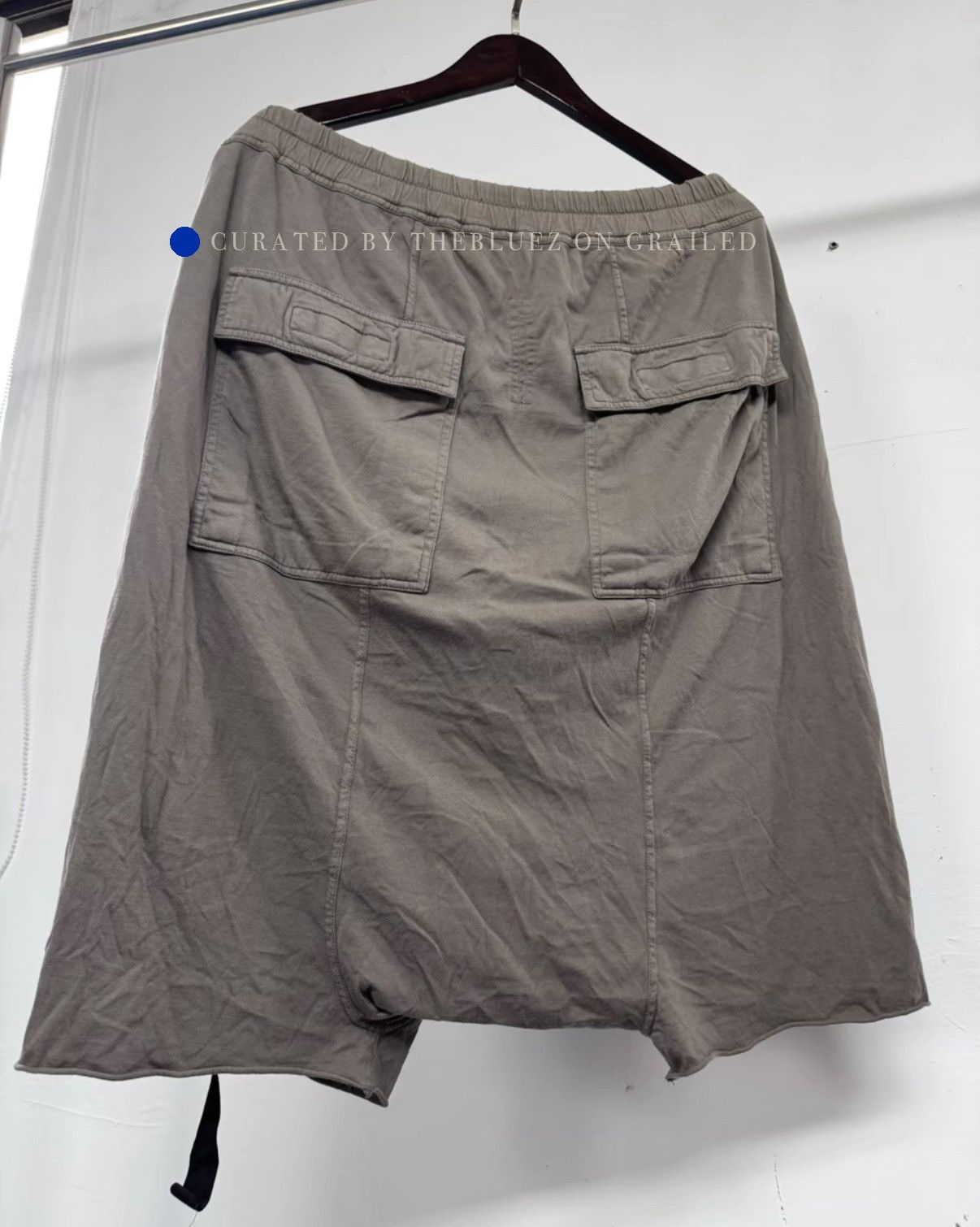 Rick Owens Drop Crotch Gray Shorts Size 34 Size US 34 / EU 50 - 4 Thumbnail