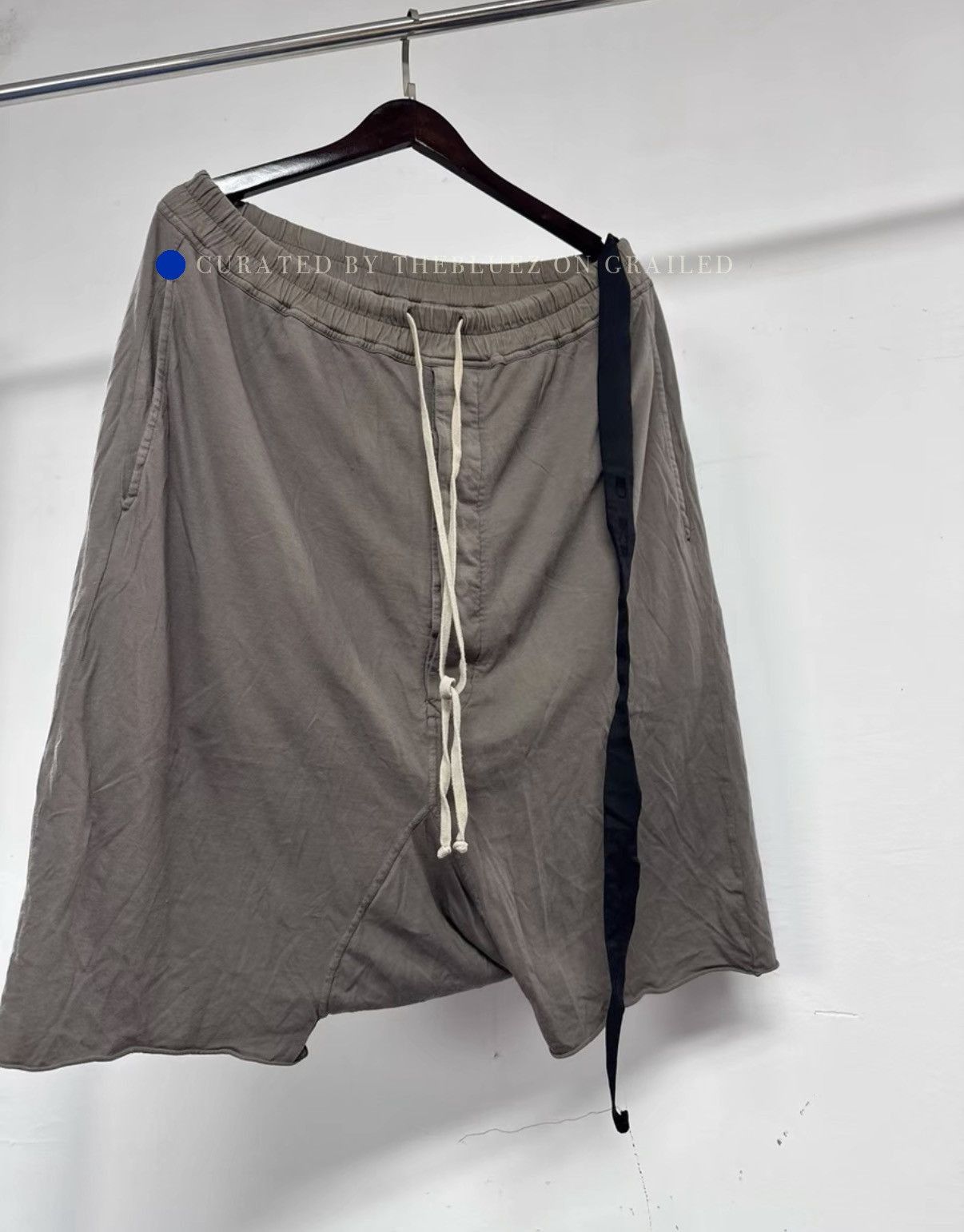 Rick Owens Drop Crotch Gray Shorts Size 34 Size US 34 / EU 50 - 6 Thumbnail