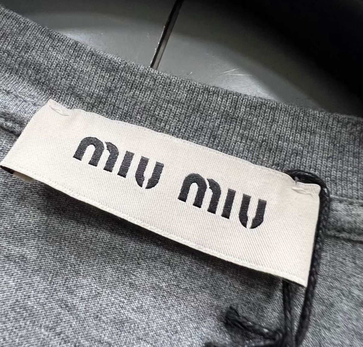 Miu Miu Color-block Embroidered Logo Long Sleeve Tee Size US L / EU 52-54 / 3 - 3 Thumbnail