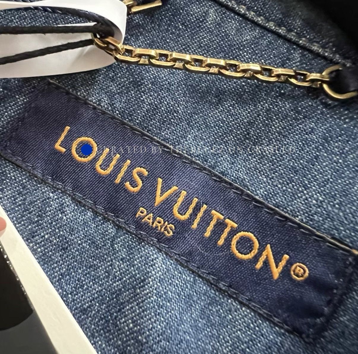 Louis Vuitton Denim Shirt with Studded Logo Size US XS / EU 42 / 0 - 4 Thumbnail