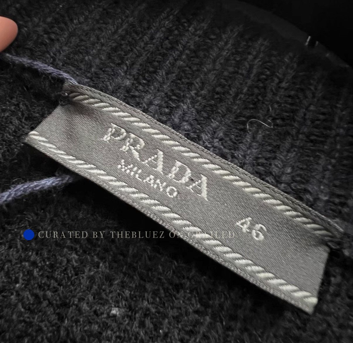 Prada Logo Print Knit Cardigan in Black Size US S / EU 44-46 / 1 - 3 Thumbnail
