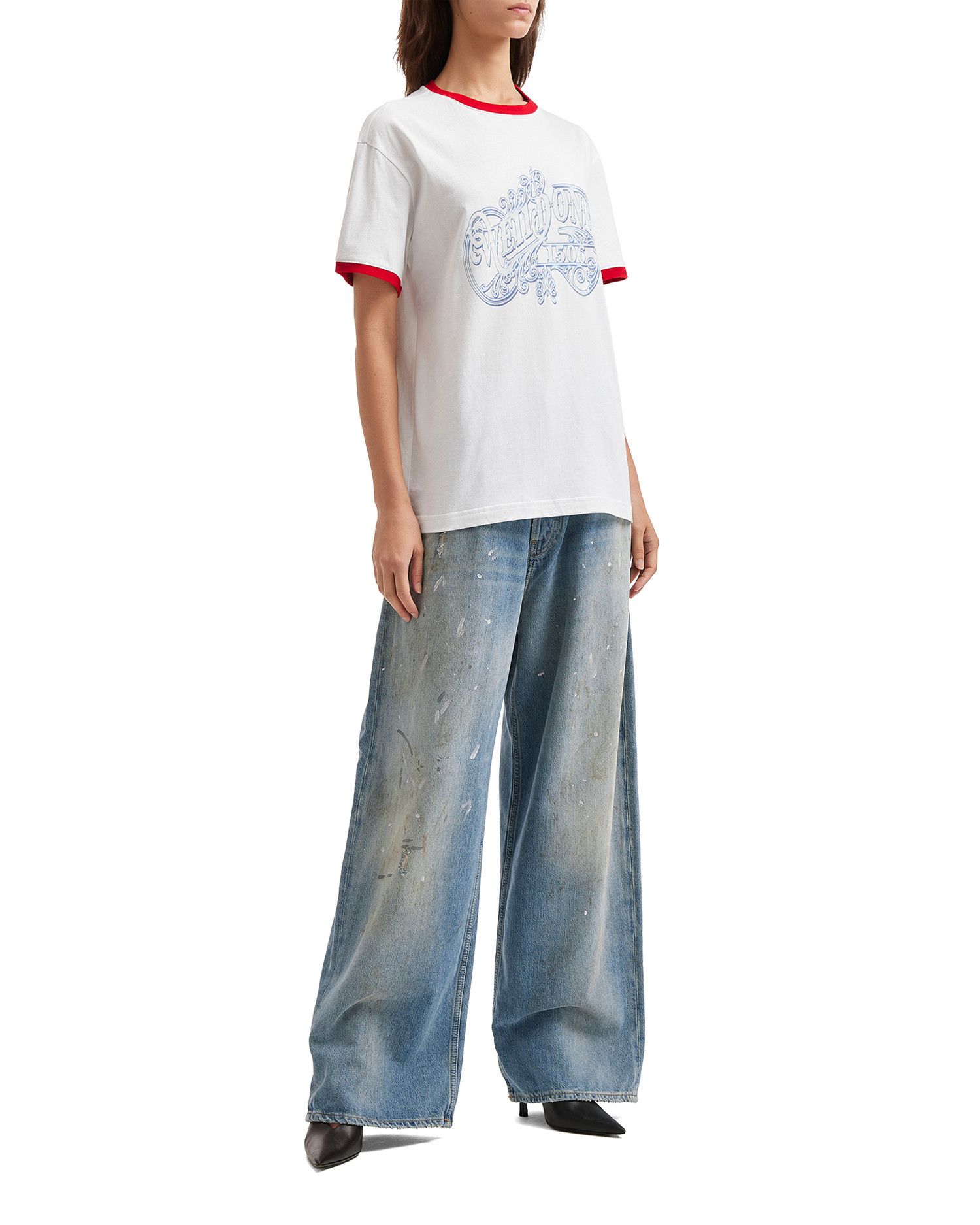 Acne Studios Acne Studios 2023 SUPER BAGGY Splatter Distressed Design ... Size 22" - 2 Thumbnail