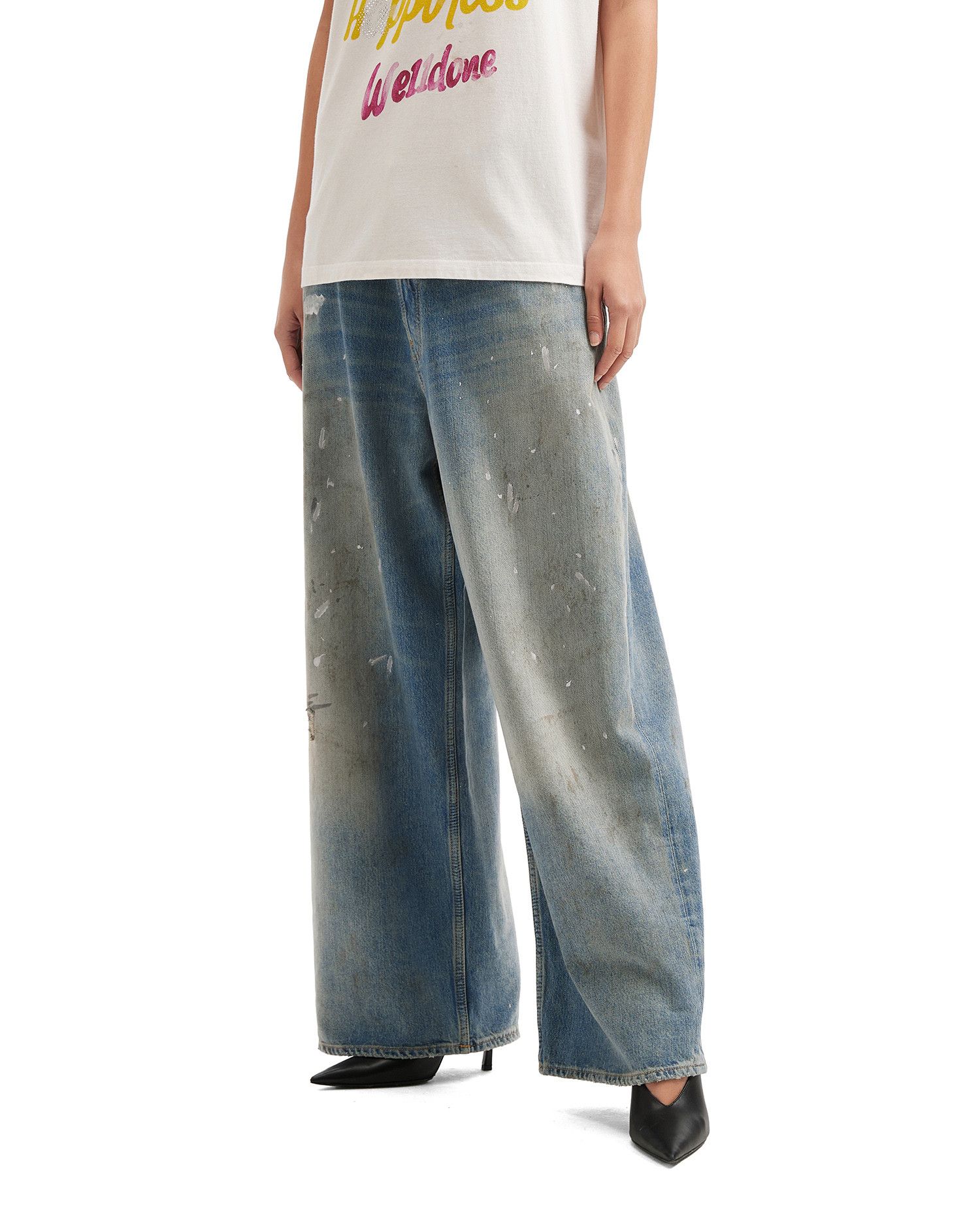 Acne Studios Acne Studios 2023 SUPER BAGGY Splatter Distressed Design ... Size 24" / US 00 / IT 34 - 3 Thumbnail