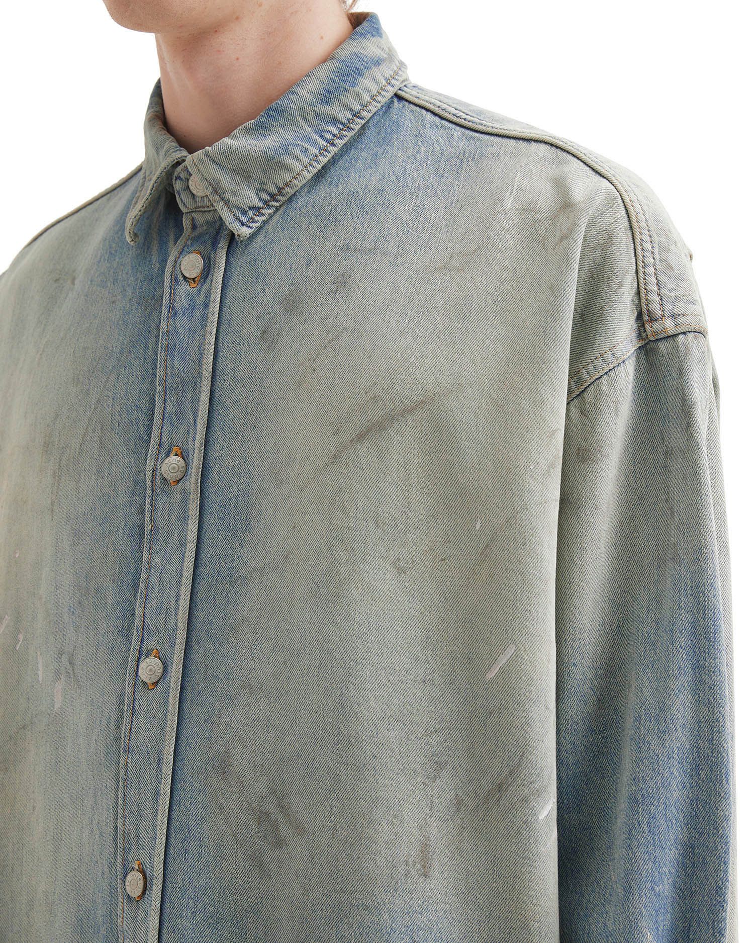 Acne Studios Acne Studios Splatter Distressed Design Denim Shirt Size US XXL / EU 58 / 5 - 5 Thumbnail