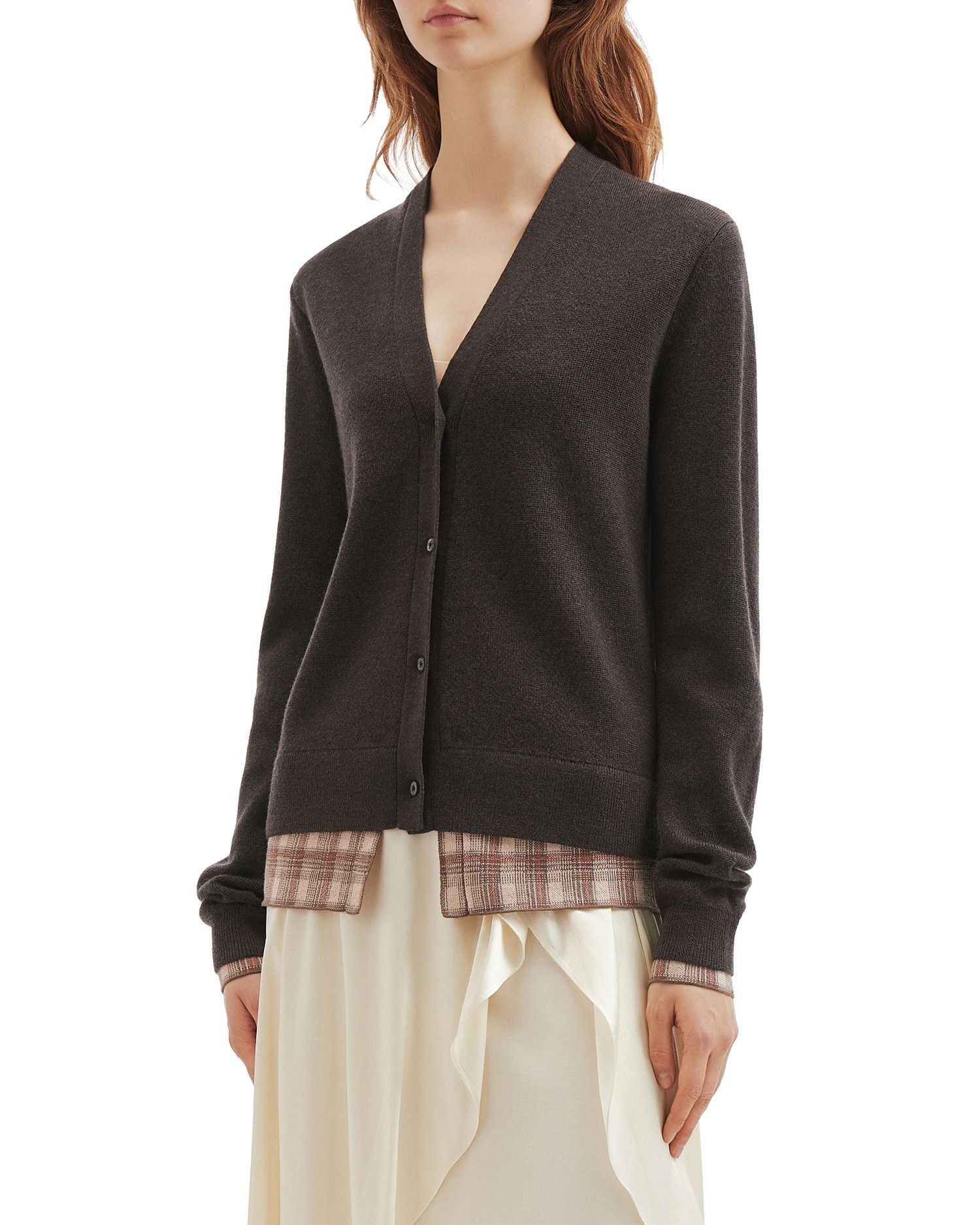 Acne Studios Acne Studios Plaid Spliced Knit Cardigan Size XS / US 0-2 / IT 36-38 - 3 Thumbnail