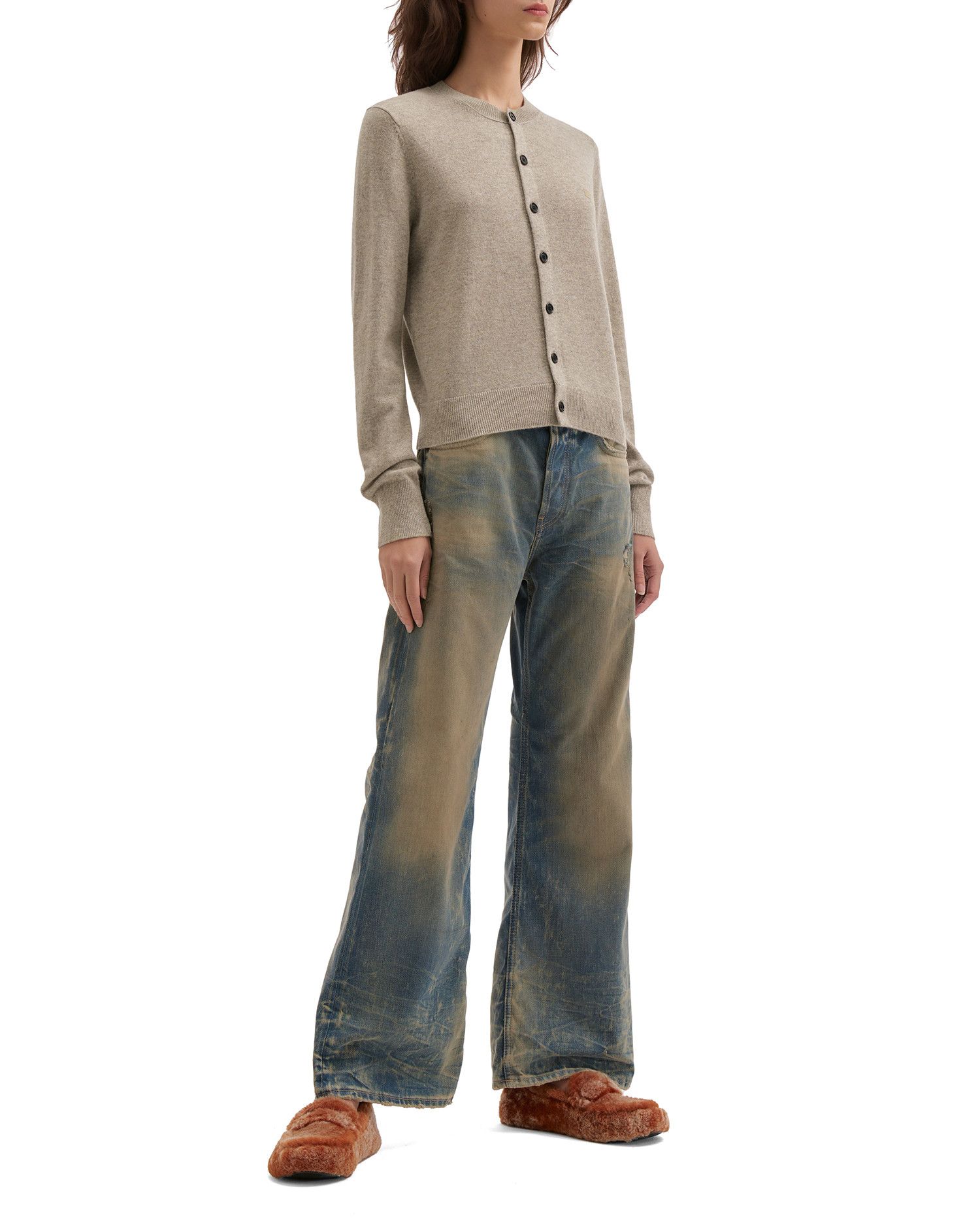 Acne Studios Acne Studios FACE Label Ornament Knit Cardigan Size S / US 4 / IT 40 - 2 Thumbnail