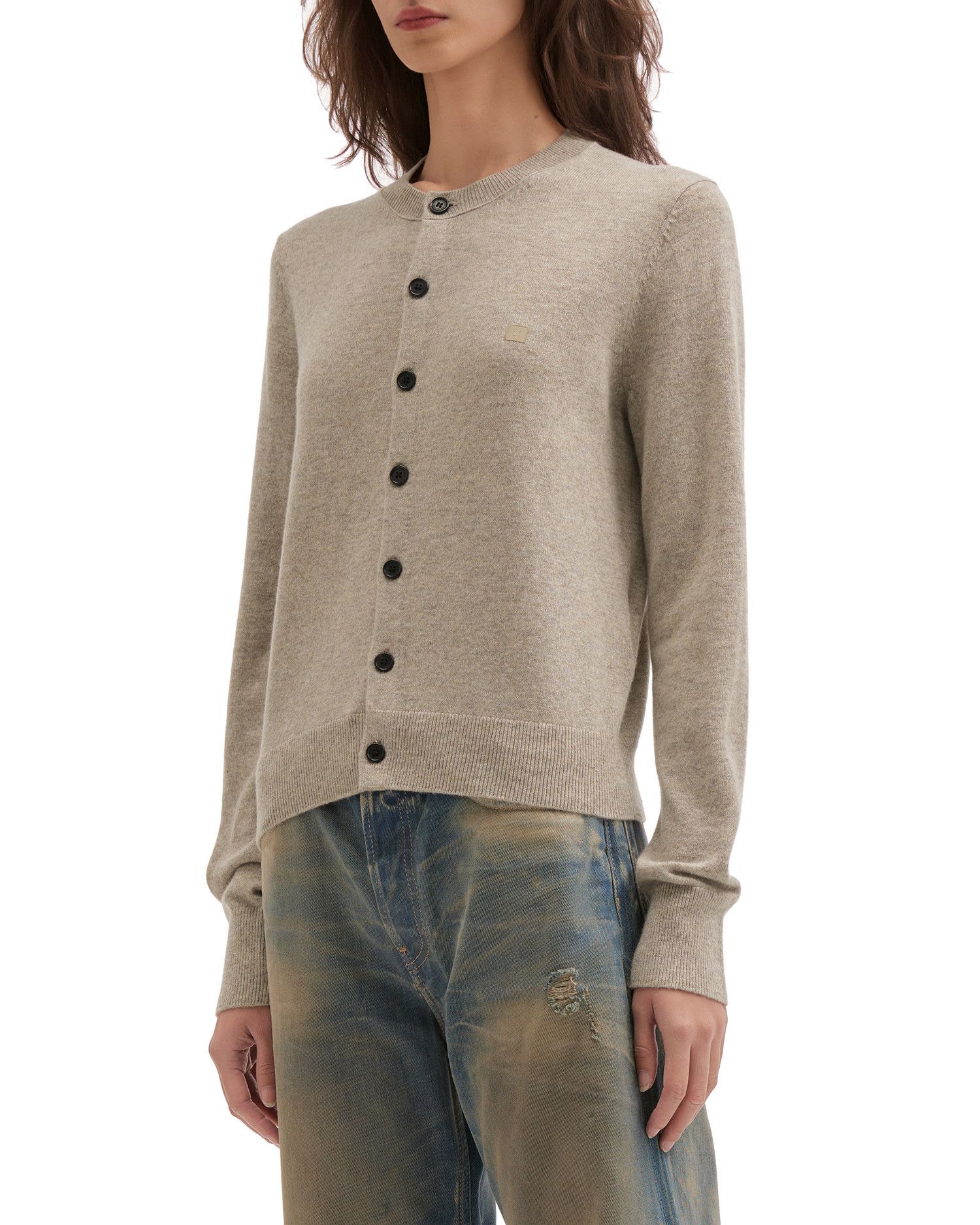 Acne Studios Acne Studios FACE Label Ornament Knit Cardigan Size S / US 4 / IT 40 - 3 Thumbnail