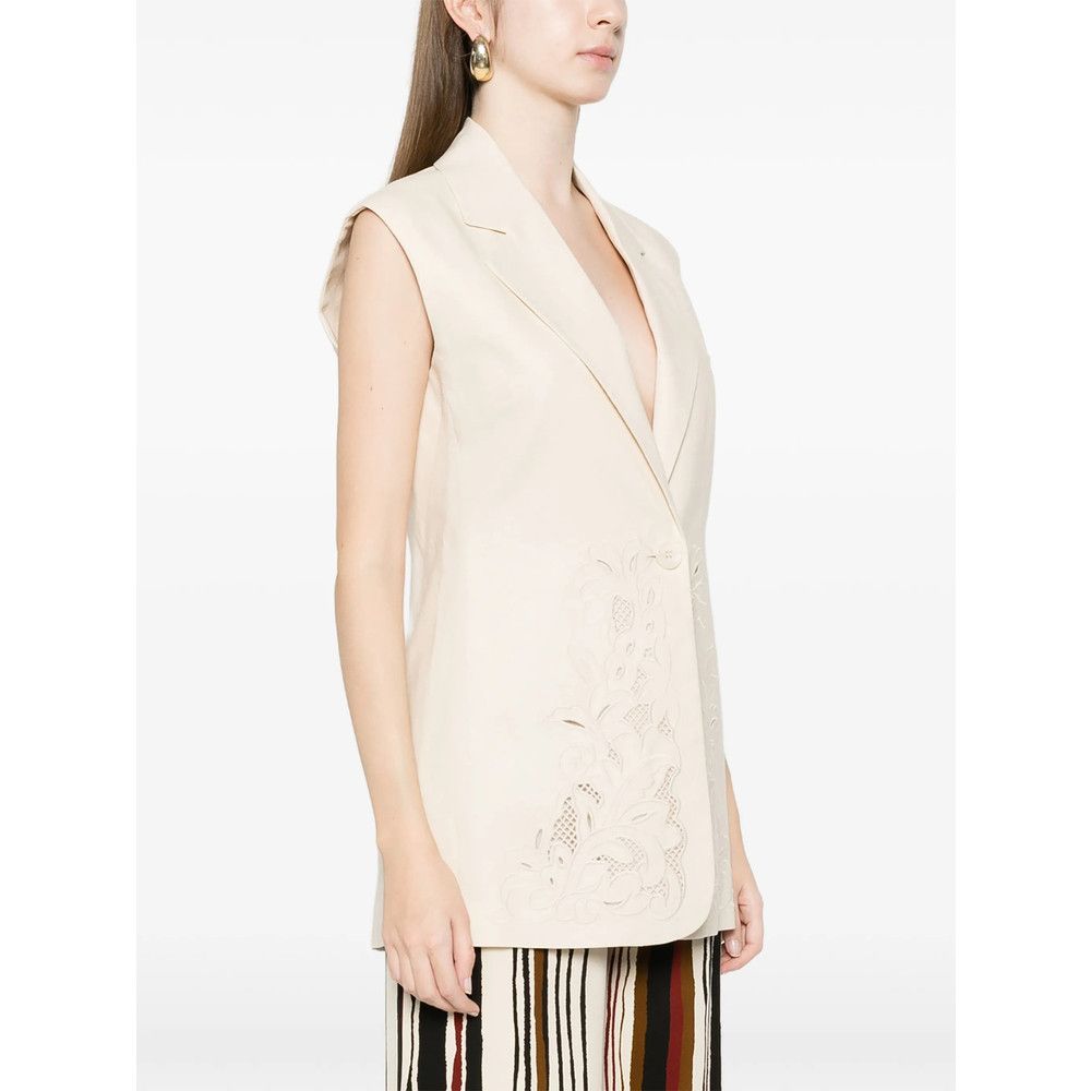 TWINSET Twinset NEUTRALS Jackets - Waistcoat & Gilets Size S / US 4 / IT 40 - 4 Thumbnail
