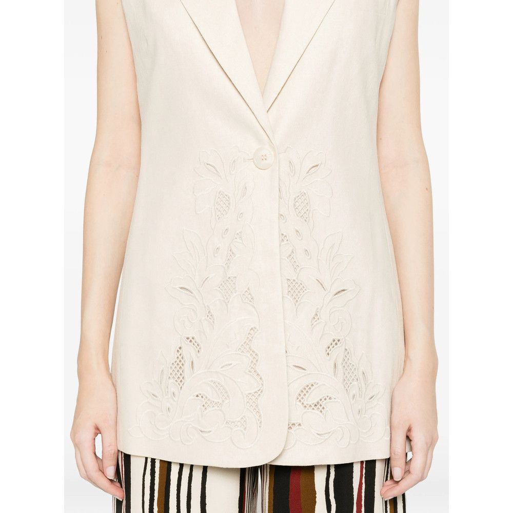 TWINSET Twinset NEUTRALS Jackets - Waistcoat & Gilets Size M / US 6-8 / IT 42-44 - 3 Thumbnail