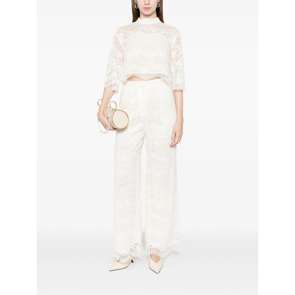 TWINSET Twinset WHITE Trousers - Palazzo Pants Size 27" / US 4 / IT 40 - 2 Thumbnail