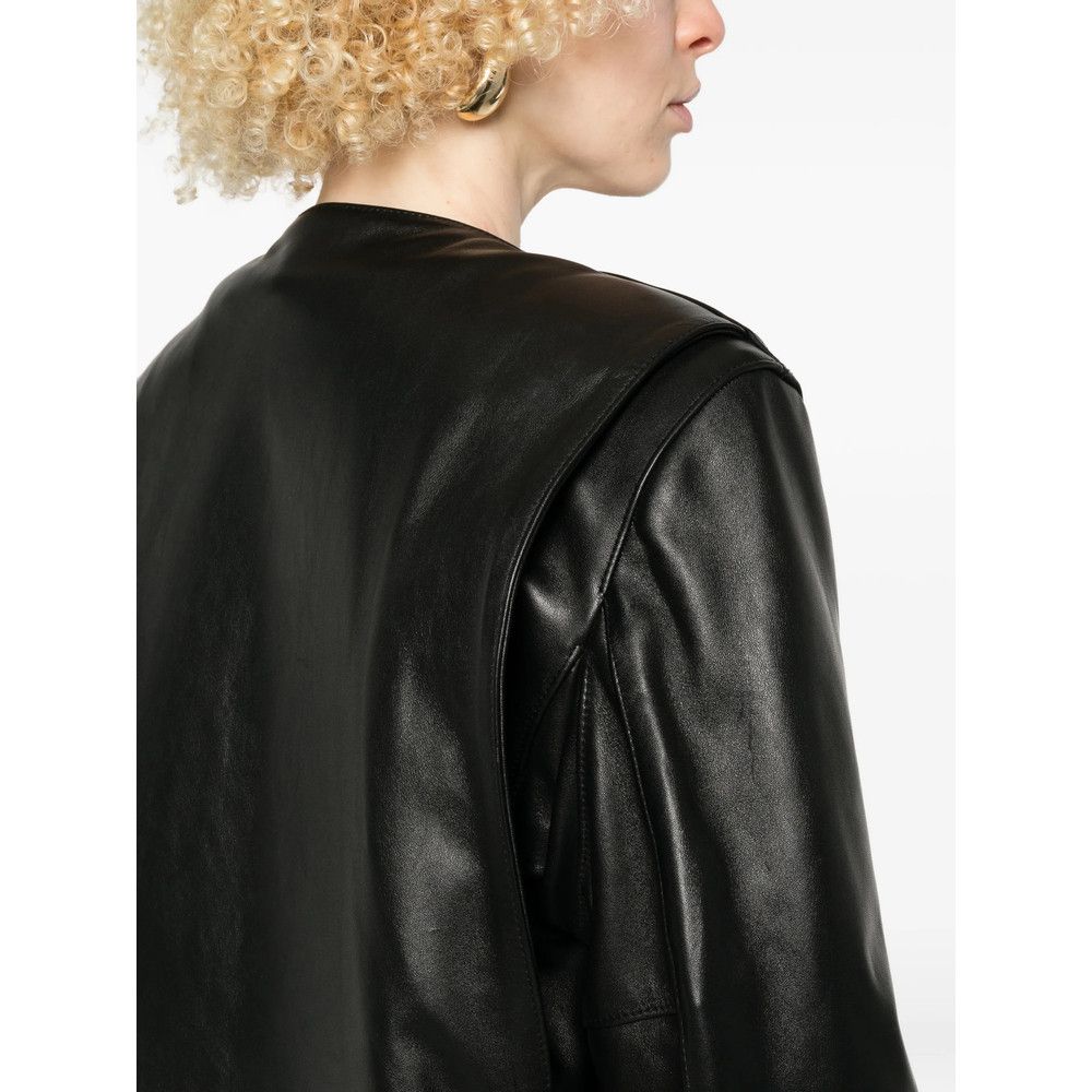 Toteme Toteme BLACK Jackets - Leather Jackets Size XS / US 0-2 / IT 36-38 - 4 Thumbnail
