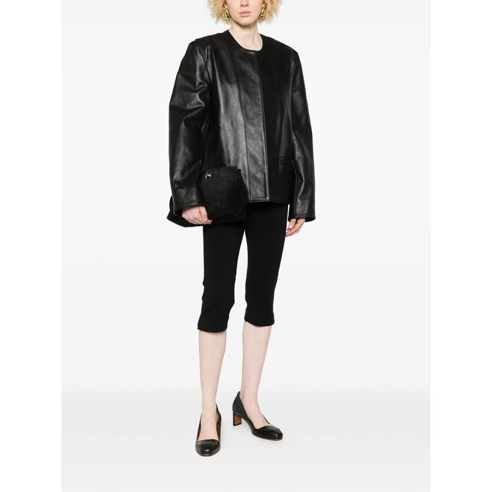Toteme Toteme BLACK Jackets - Leather Jackets Size XS / US 0-2 / IT 36-38 - 5 Thumbnail